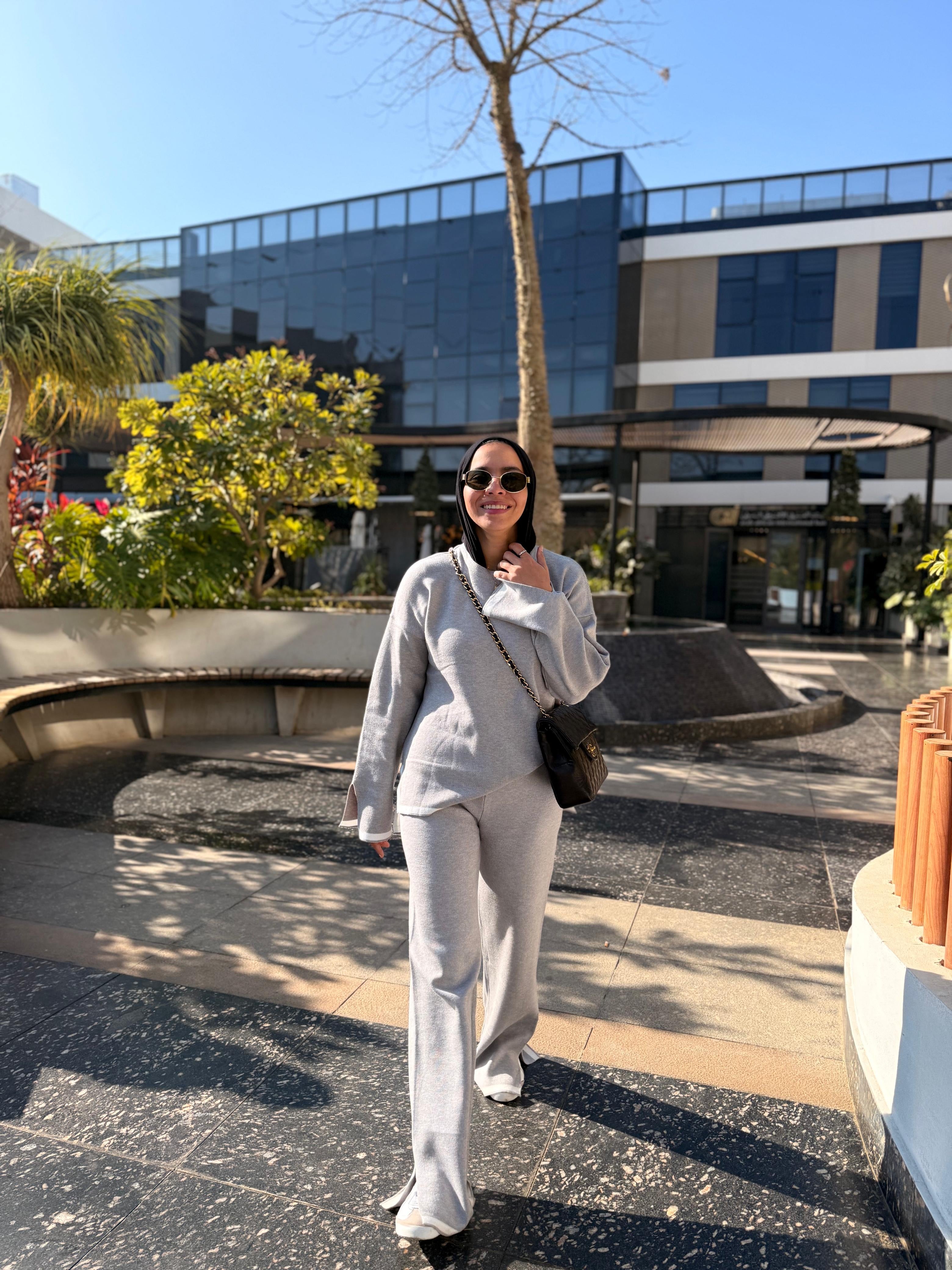 Grey x White | knit Set