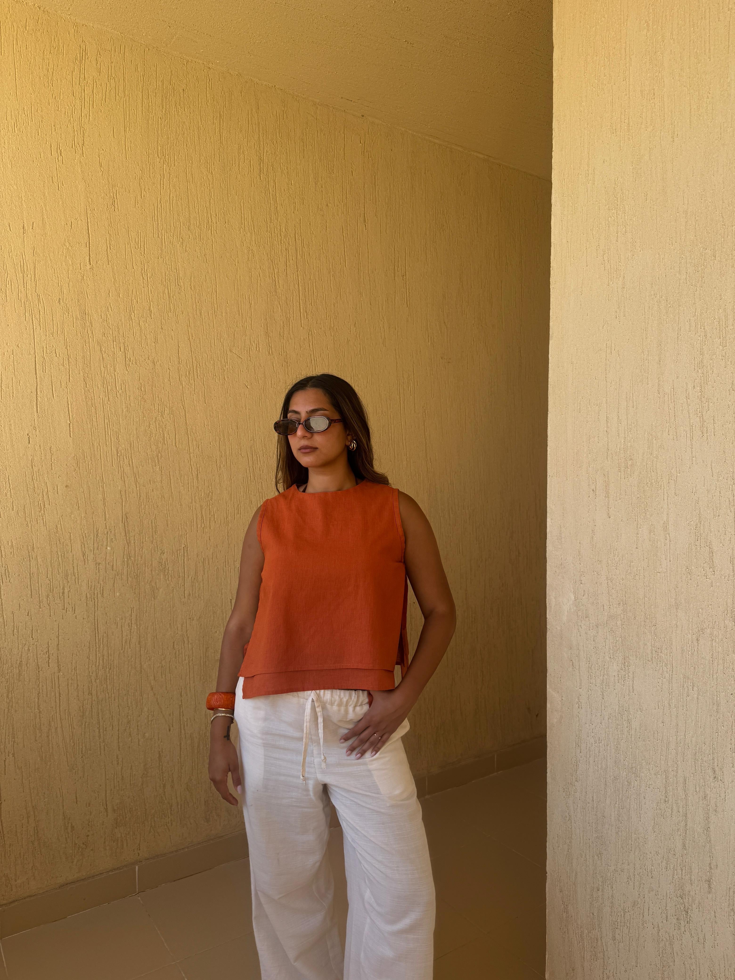 Dark Orange | Side Straps Top