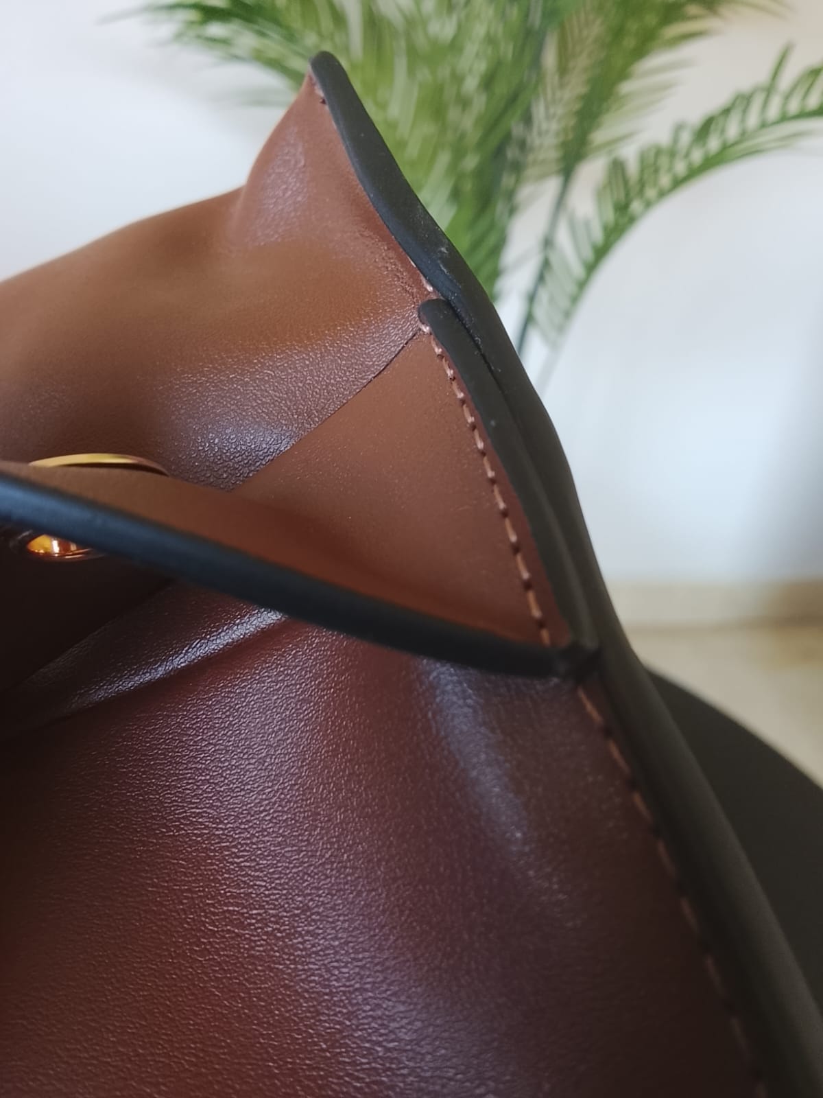 Brown | Leather Bag With Eyelets (Zero Waste 🌿)
