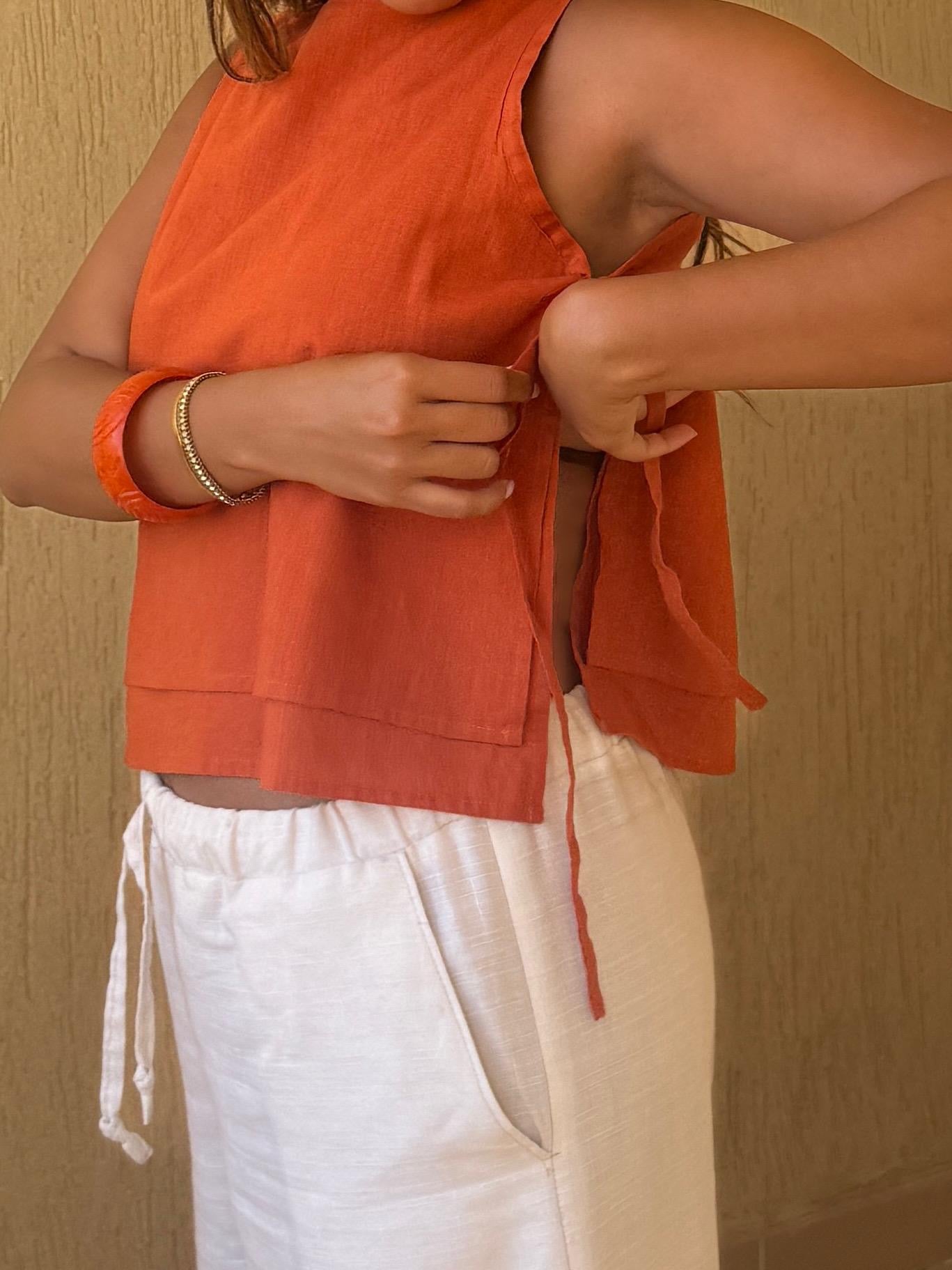 Dark Orange | Side Straps Top