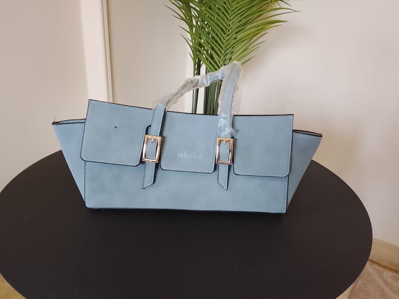 Blue| Suede Shoulder Bag (Zero Waste 🌿)