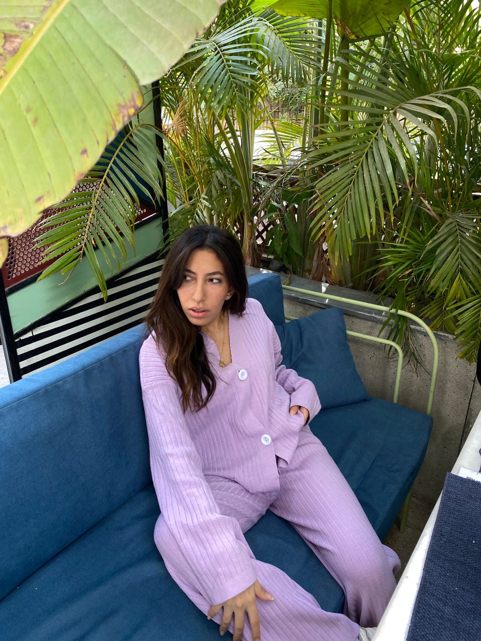 Lilac | Cardigan & Pants knit Set