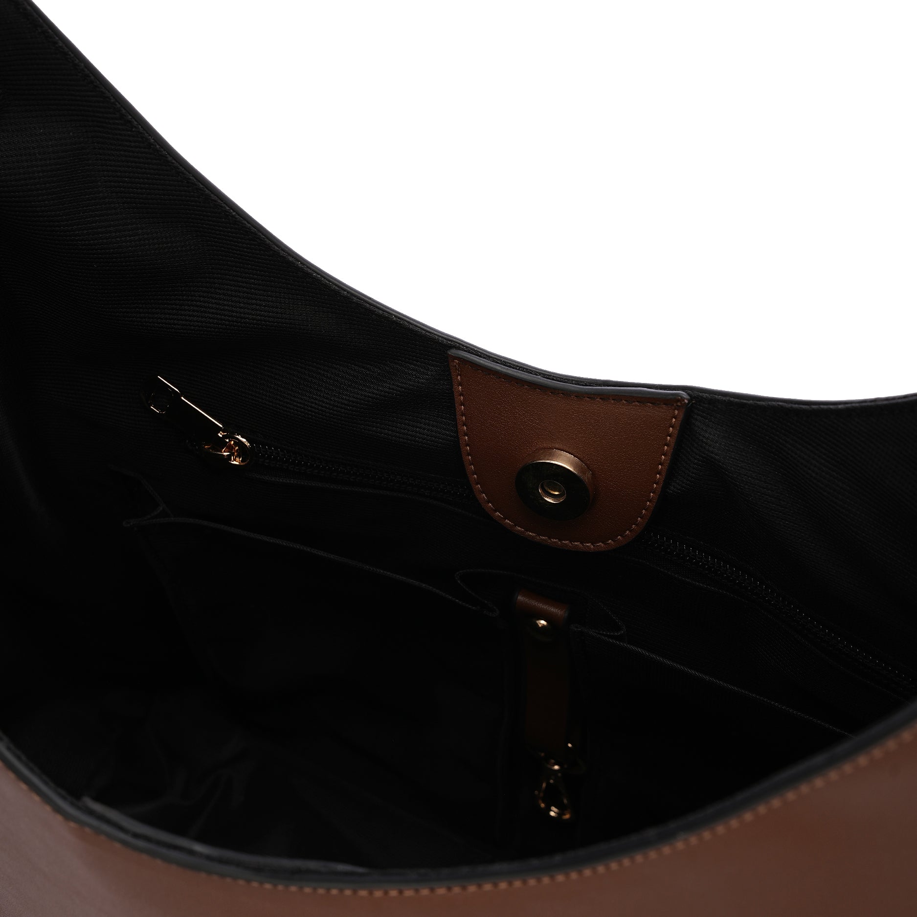 Brown | Leather Bag With Eyelets