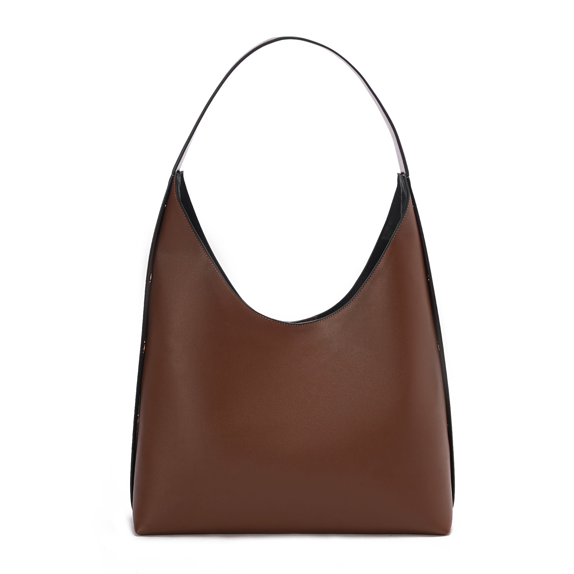 Brown | Leather Bag With Eyelets
