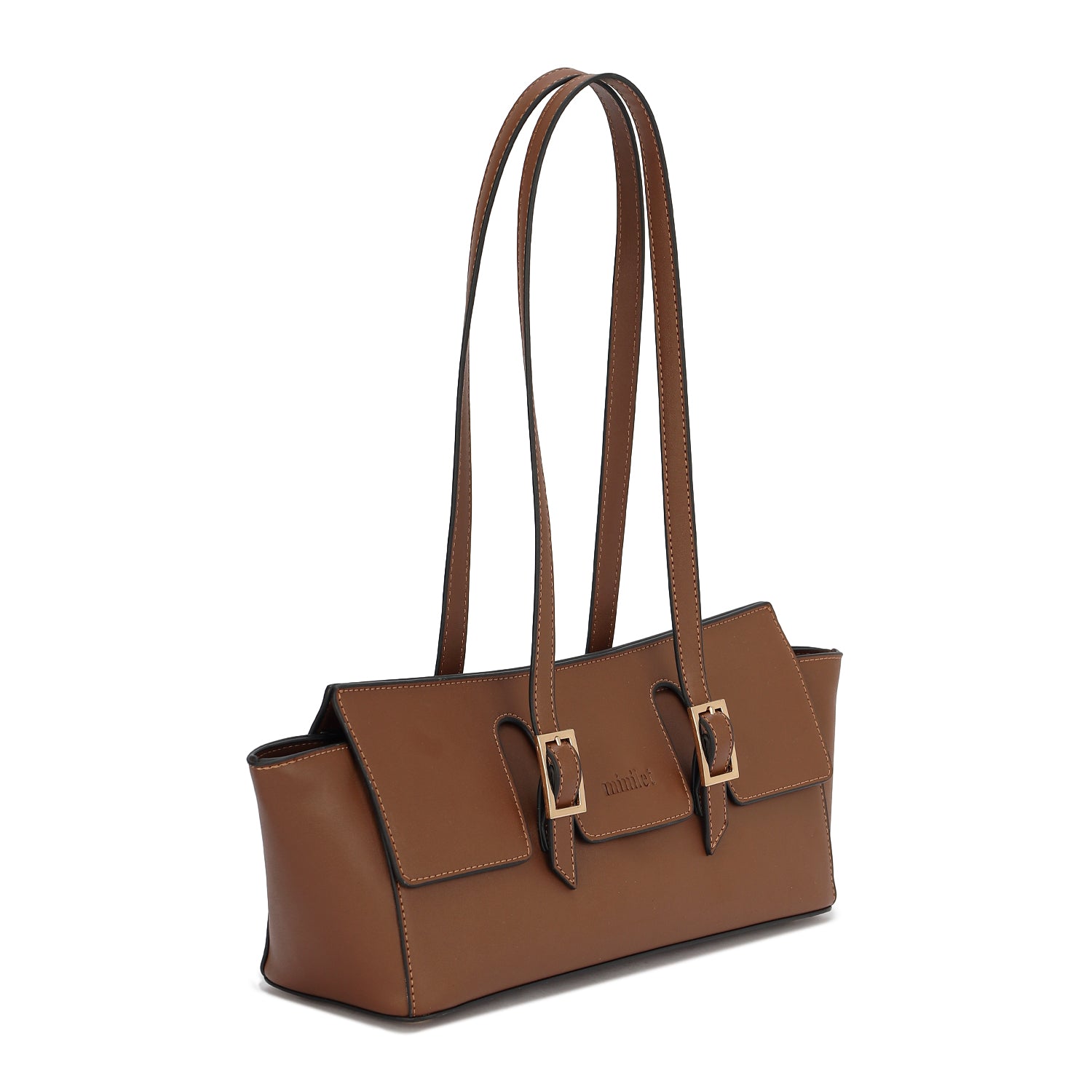 Leather Shoulder Bag in Bag