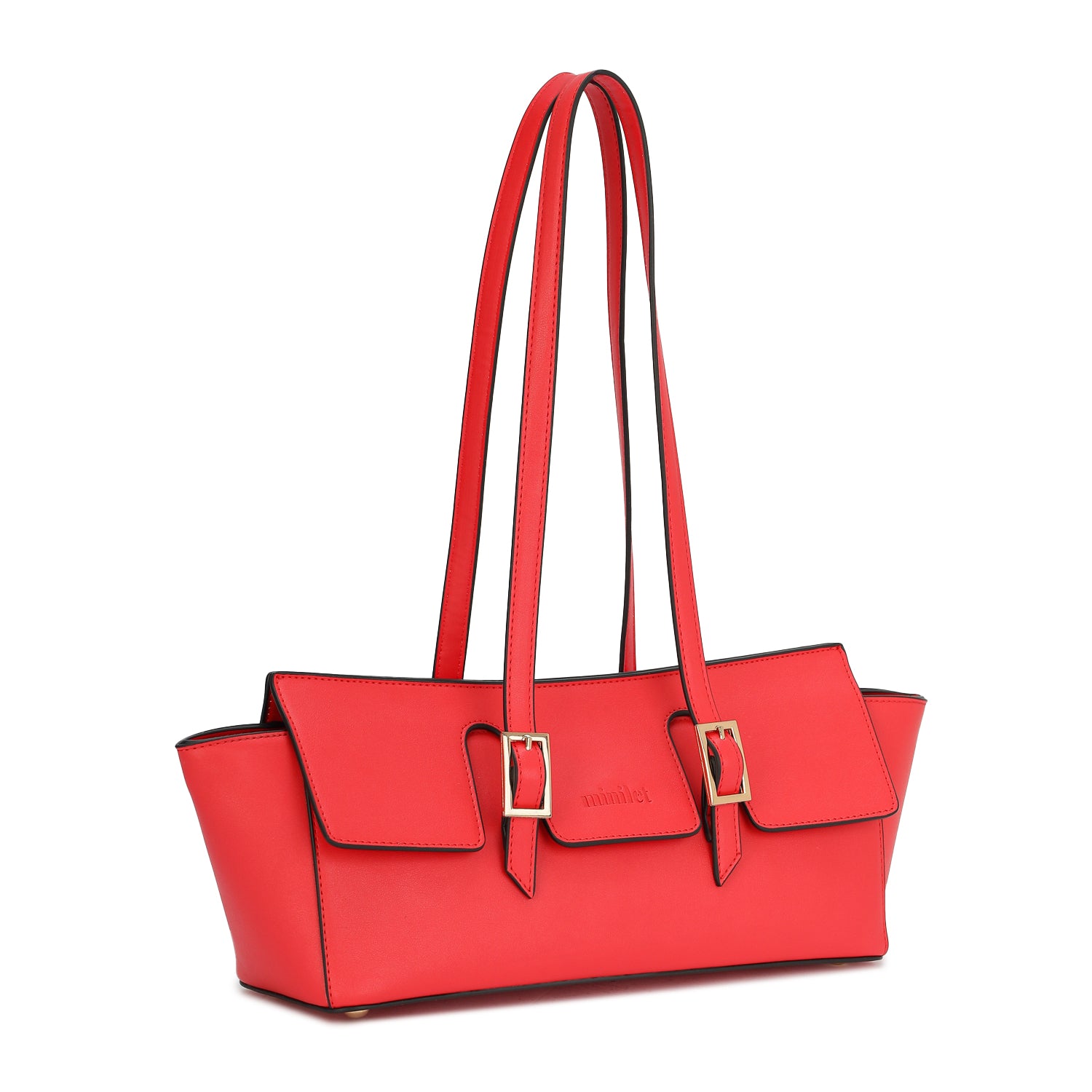 Leather Shoulder Bag in Bag