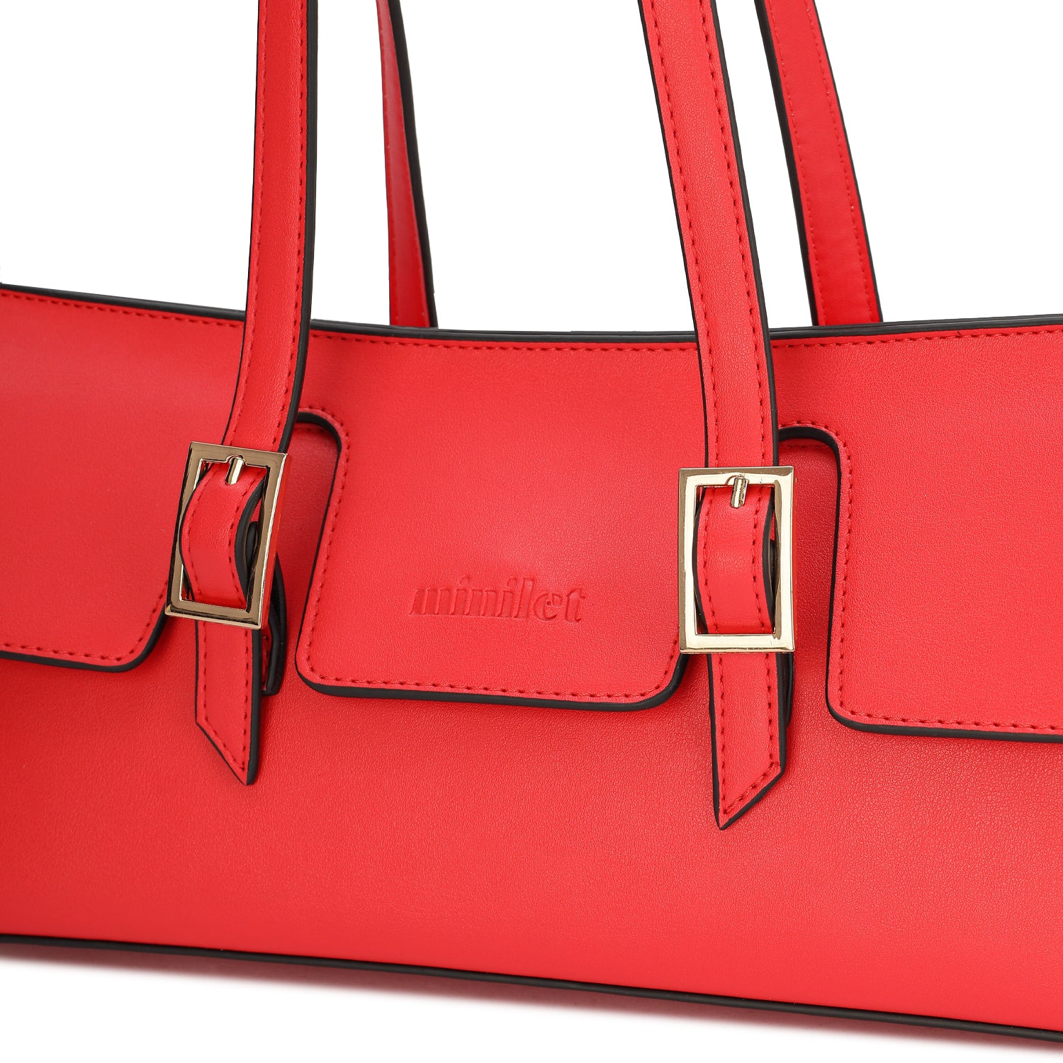 Leather Shoulder Bag in Bag