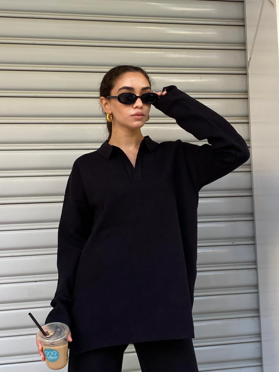 Black | Comfy knit Set