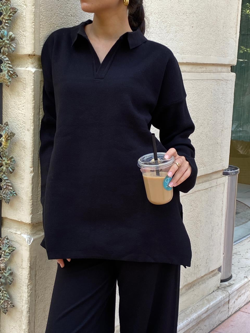 Black | Comfy knit Set