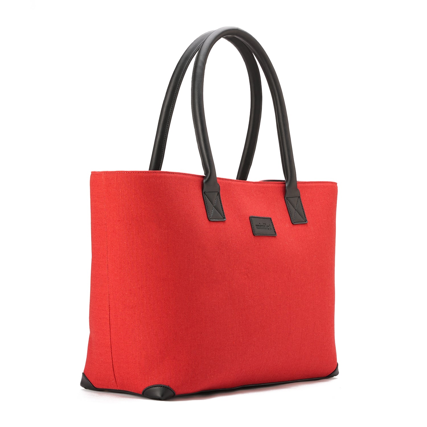 Black X Red | Leather Canvas Bag