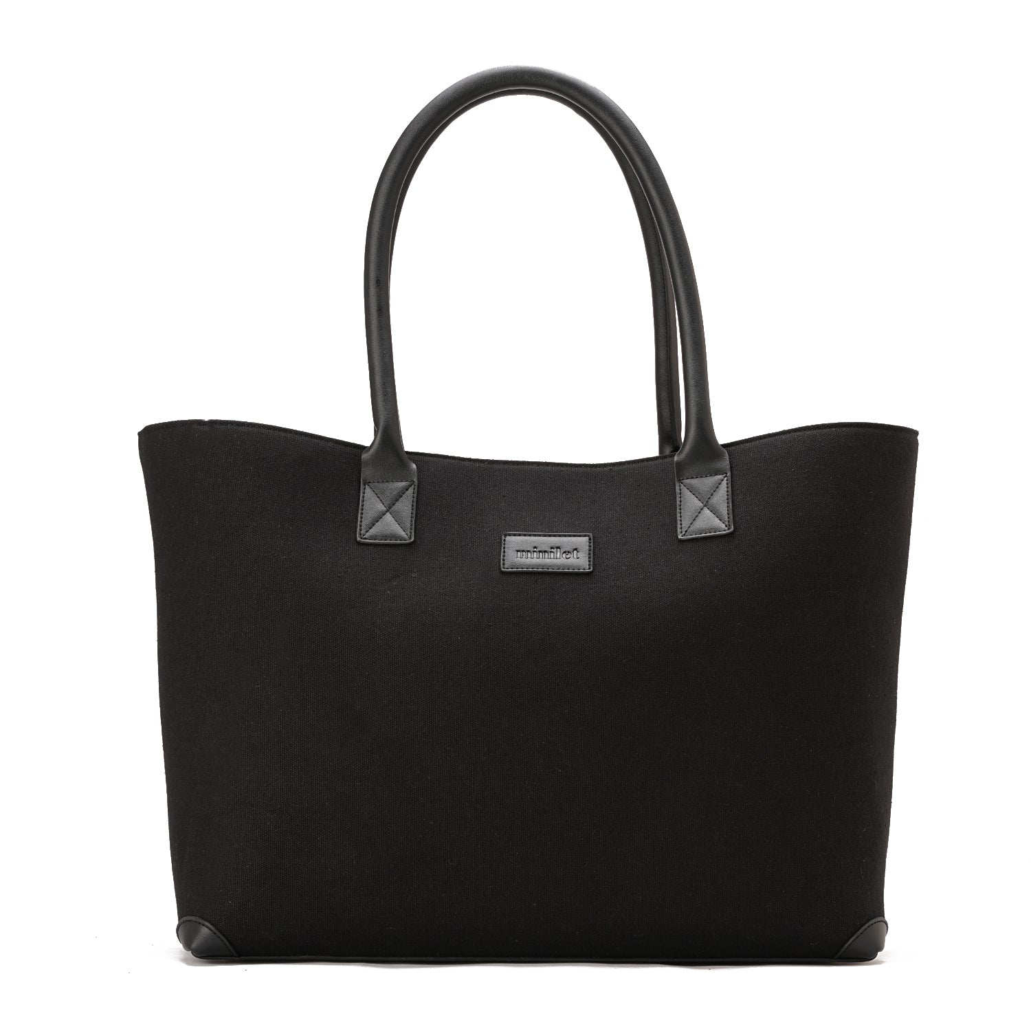 Black * Black | Leather Canvas Bag