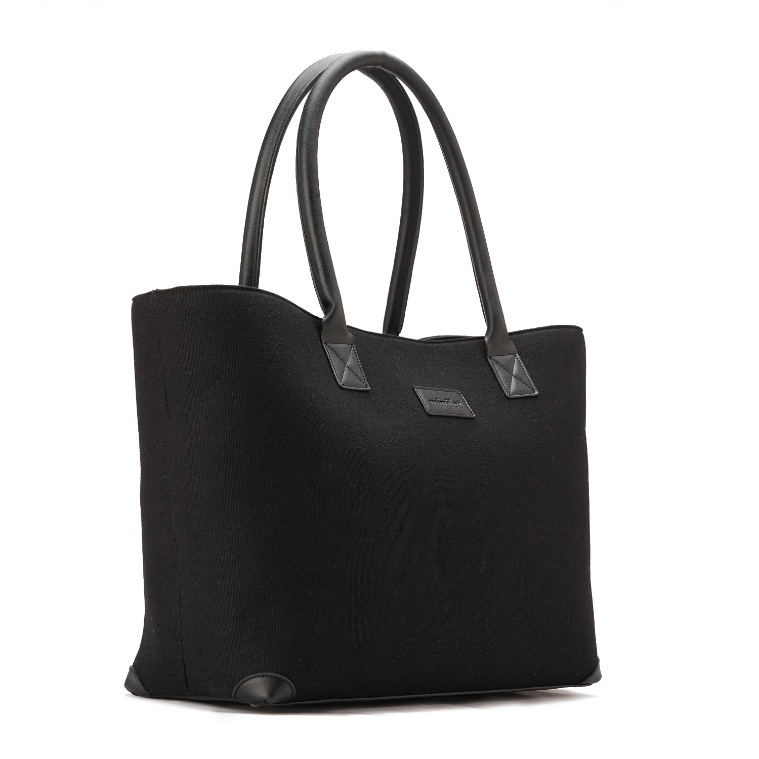 Black * Black | Leather Canvas Bag