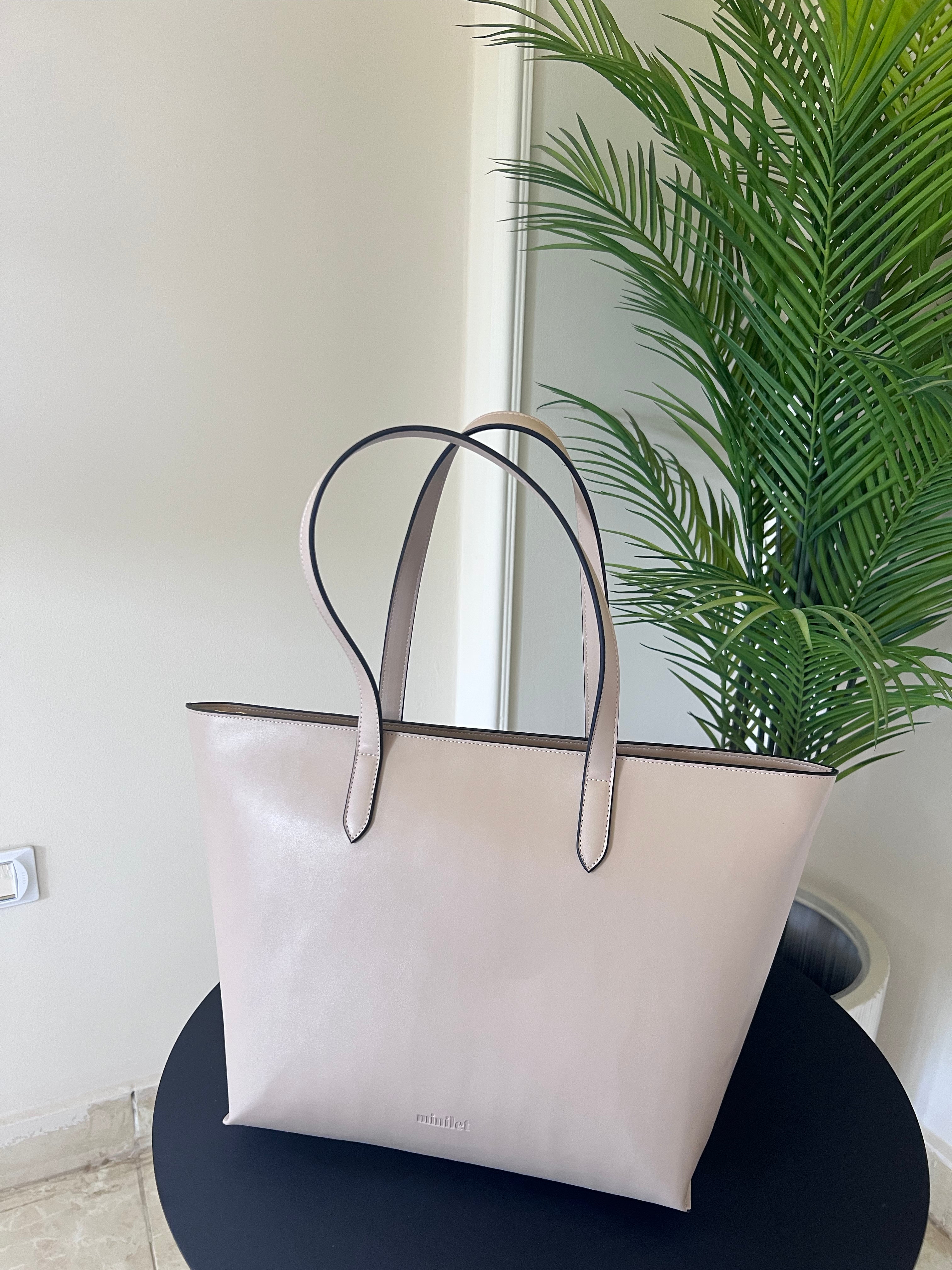 Beige | Zipper Classic Tote (Zero Waste 🌿)