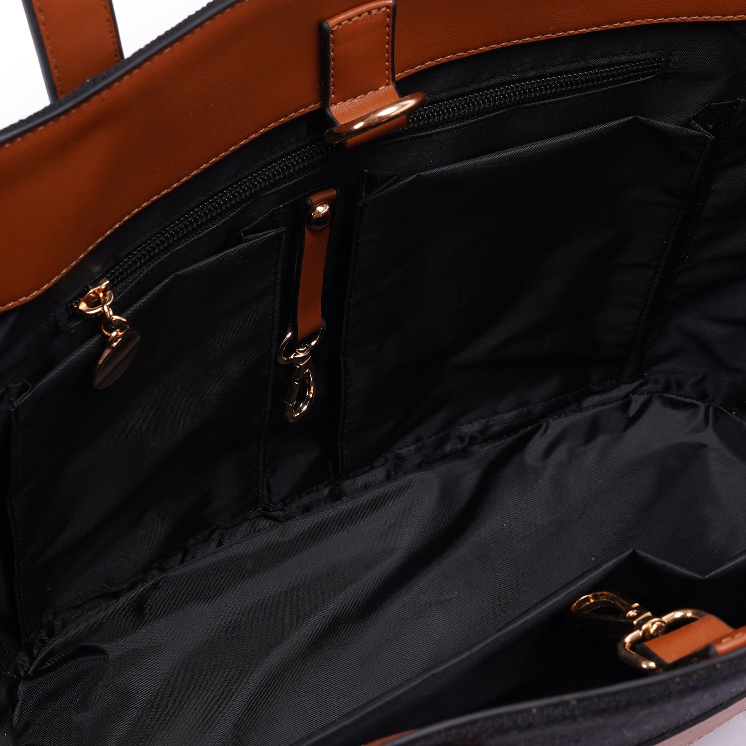 Black x Camel | leather x Canvas Tote