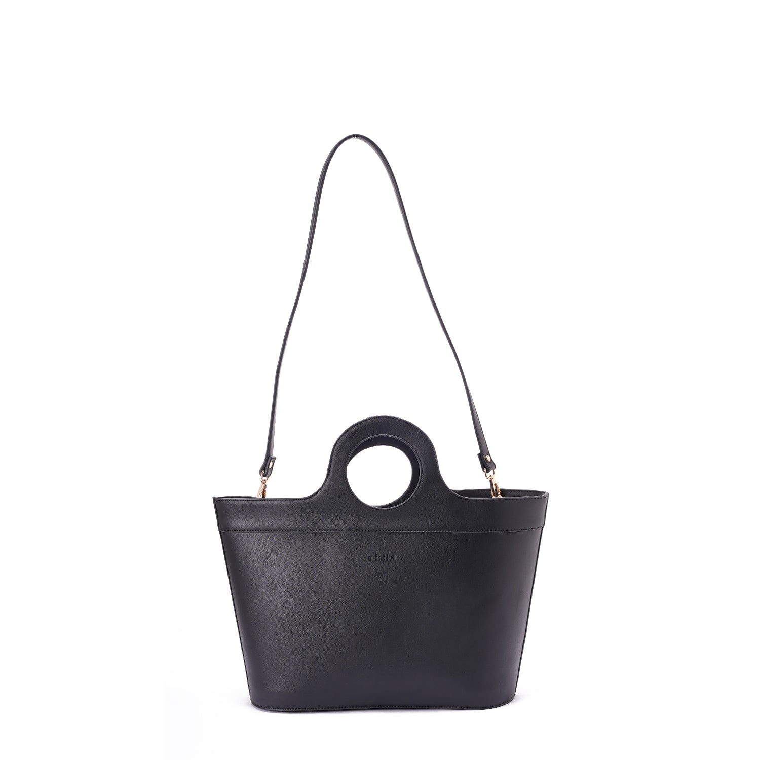 Black | Basket Leather Bag