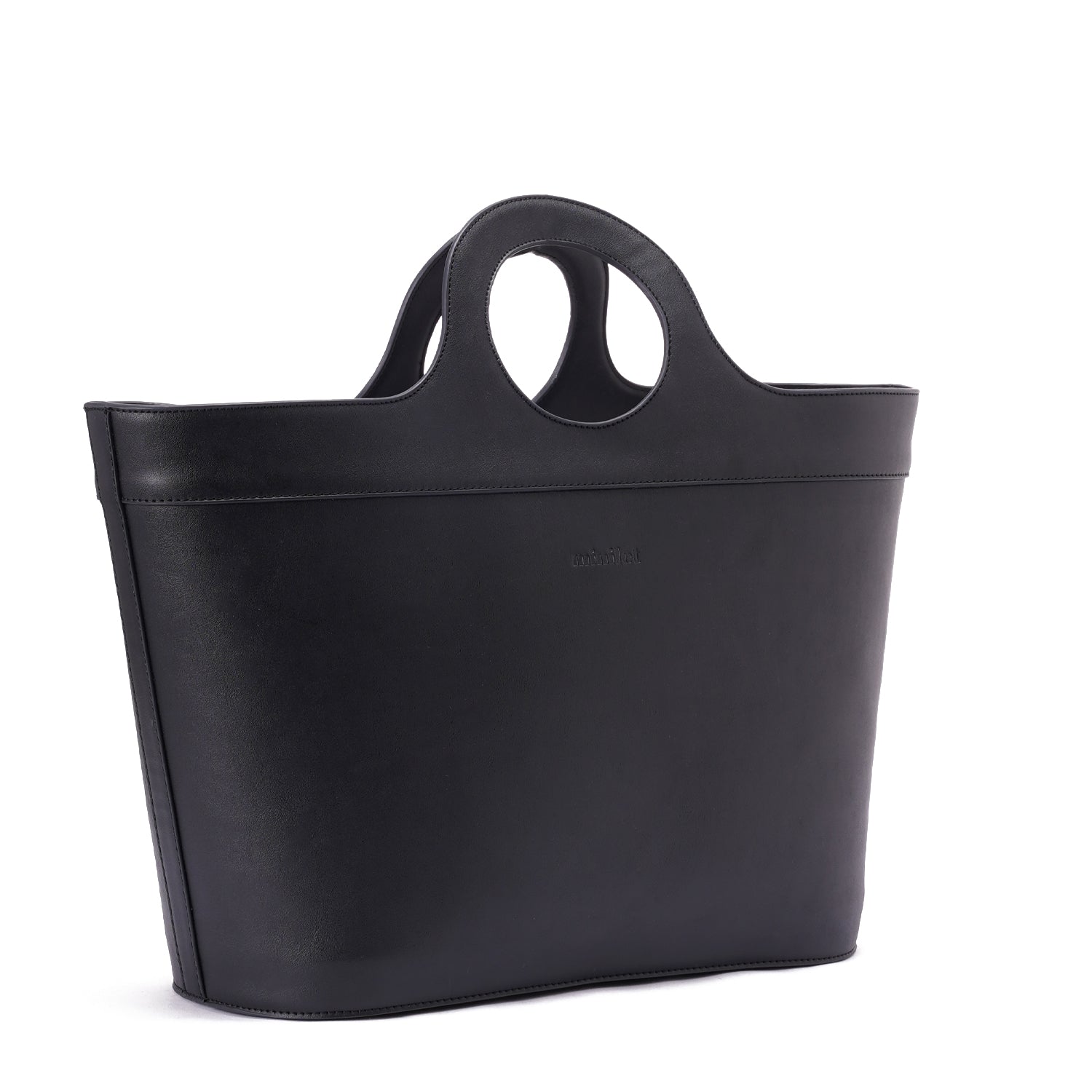 Black | Basket Leather Bag
