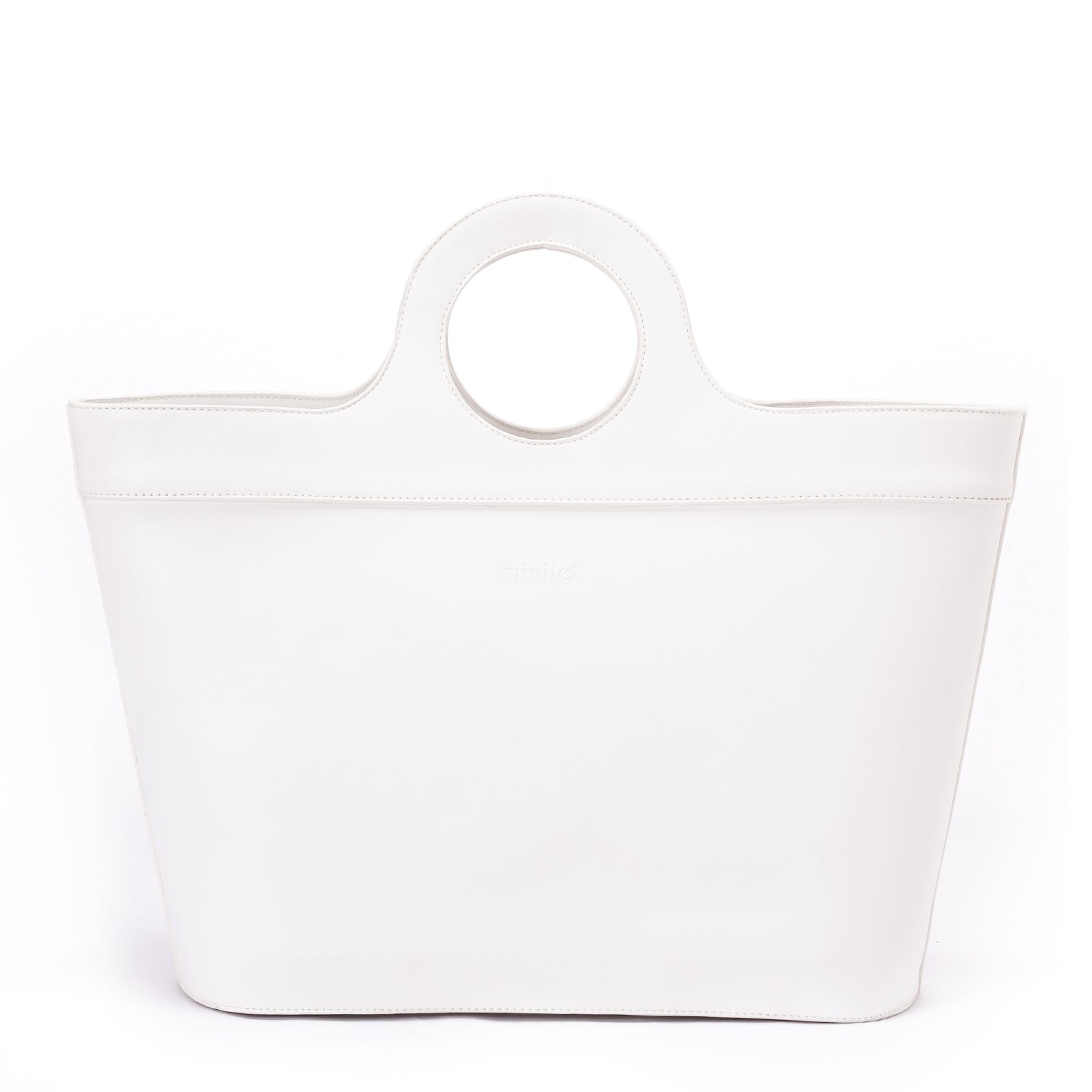 White | Basket Leather Bag