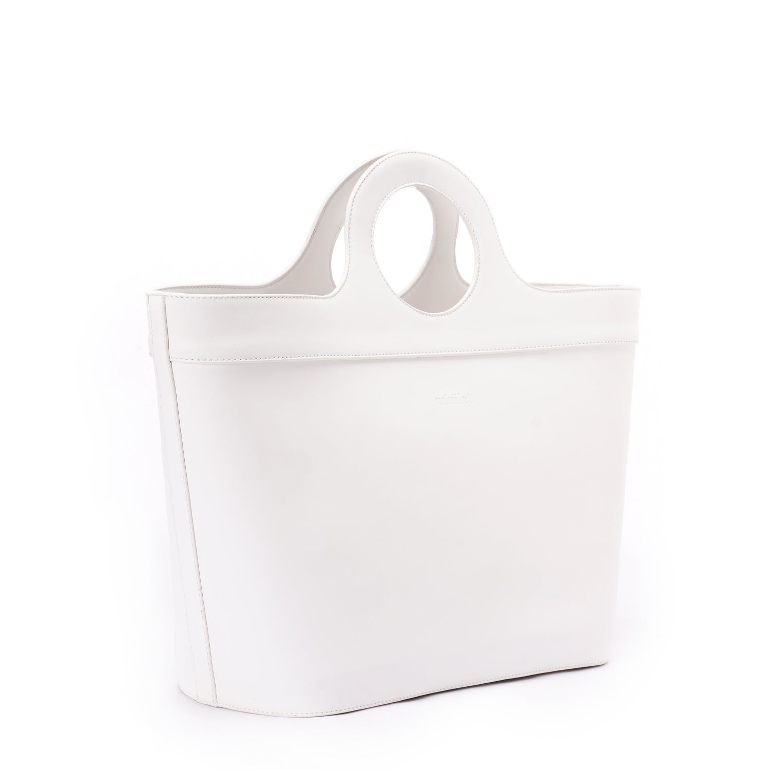 White | Basket Leather Bag