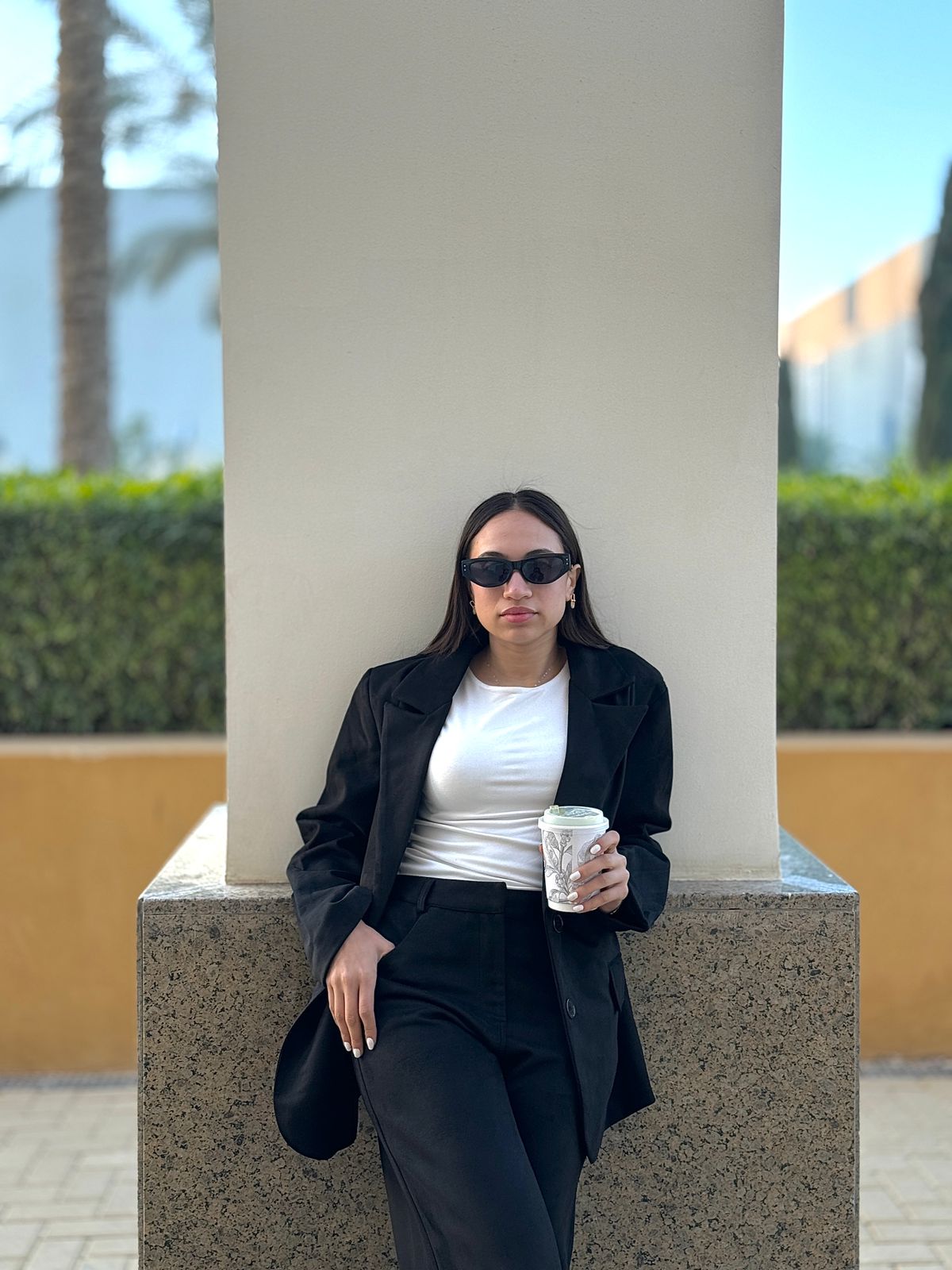 Black | Oversized Suede Blazer