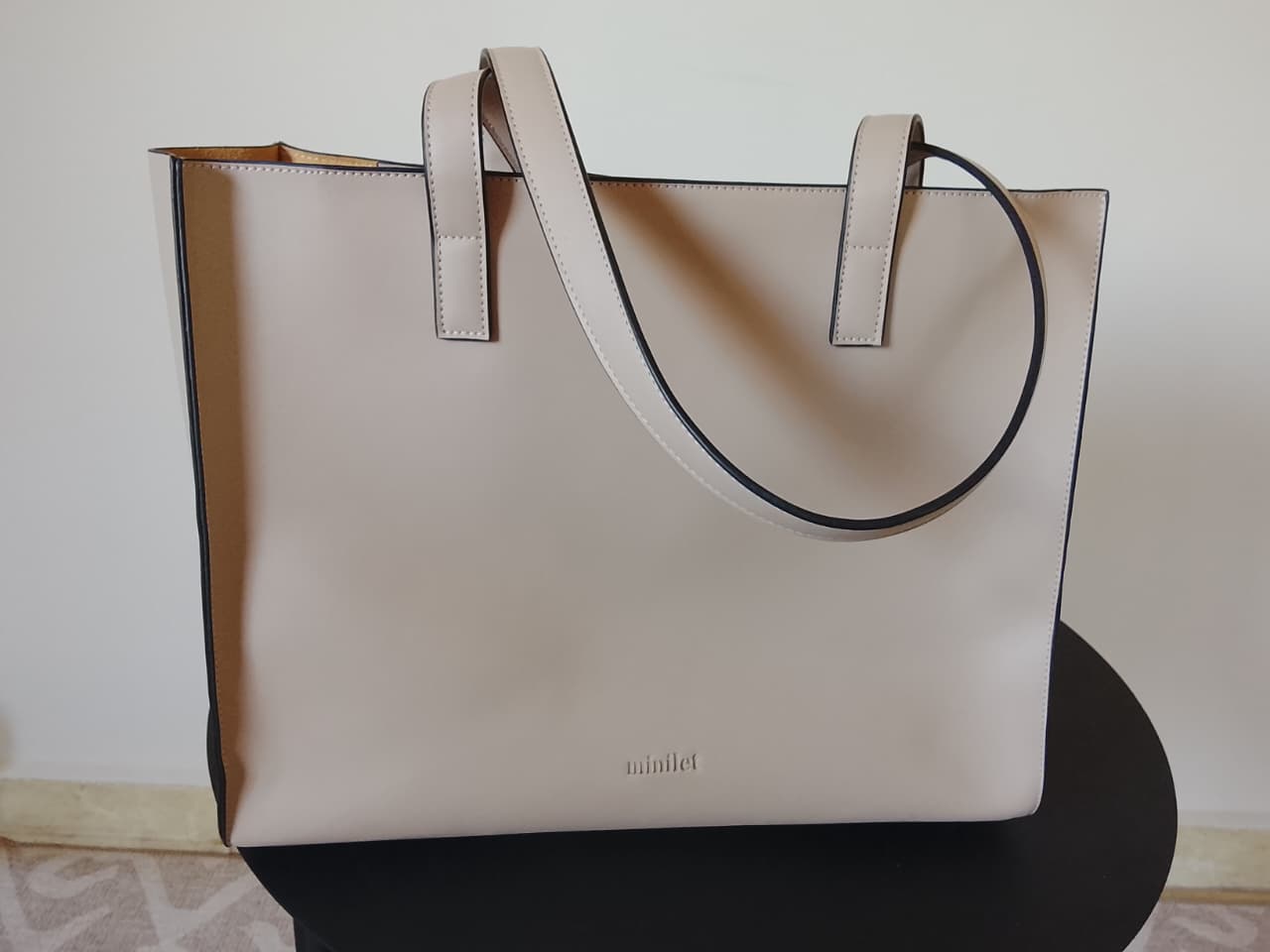 Beige | Large Basic Tote With a Zipper (Zero Waste 🌿)