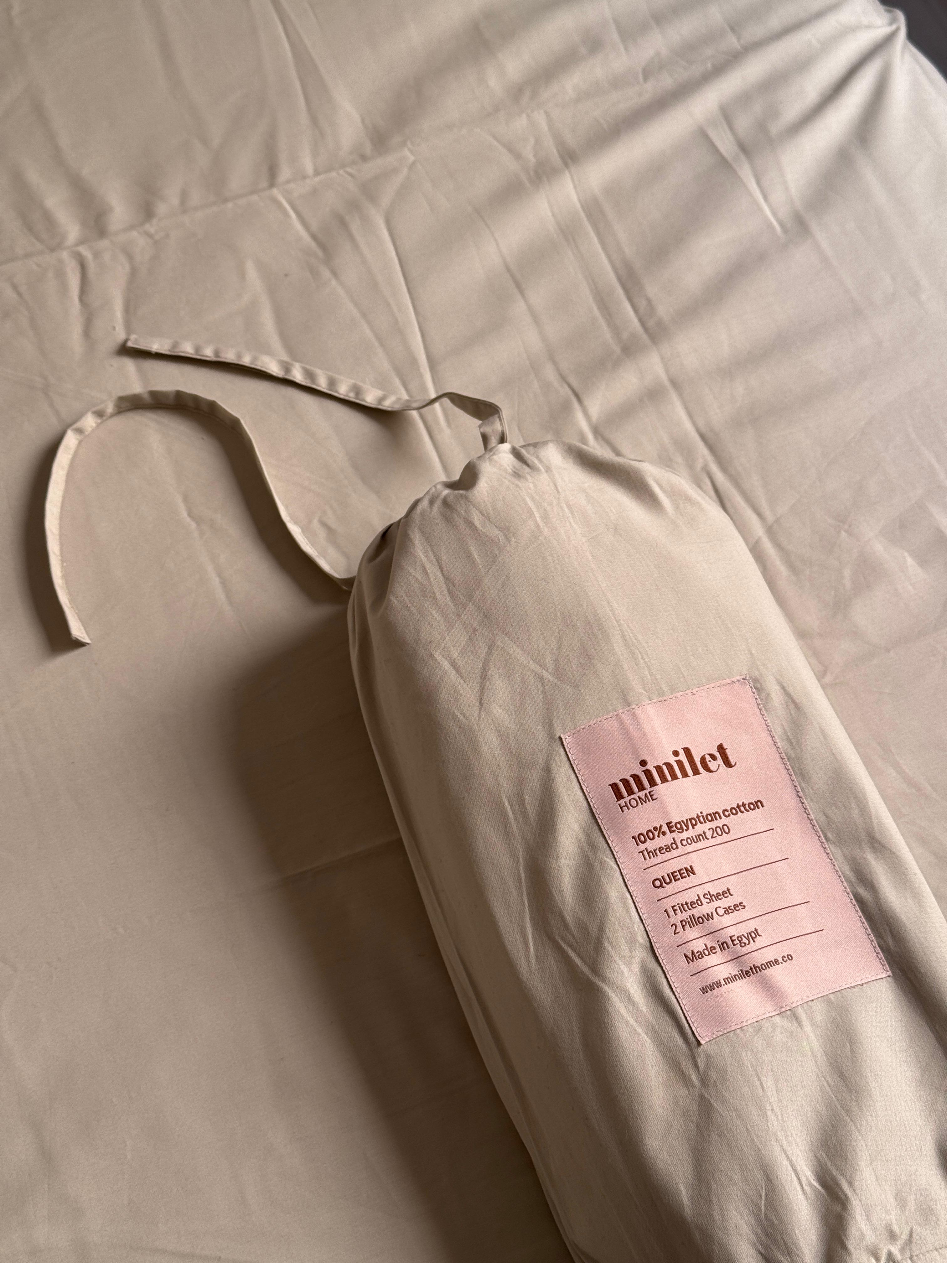 Pistachio | Percale Fitted Sheet Set