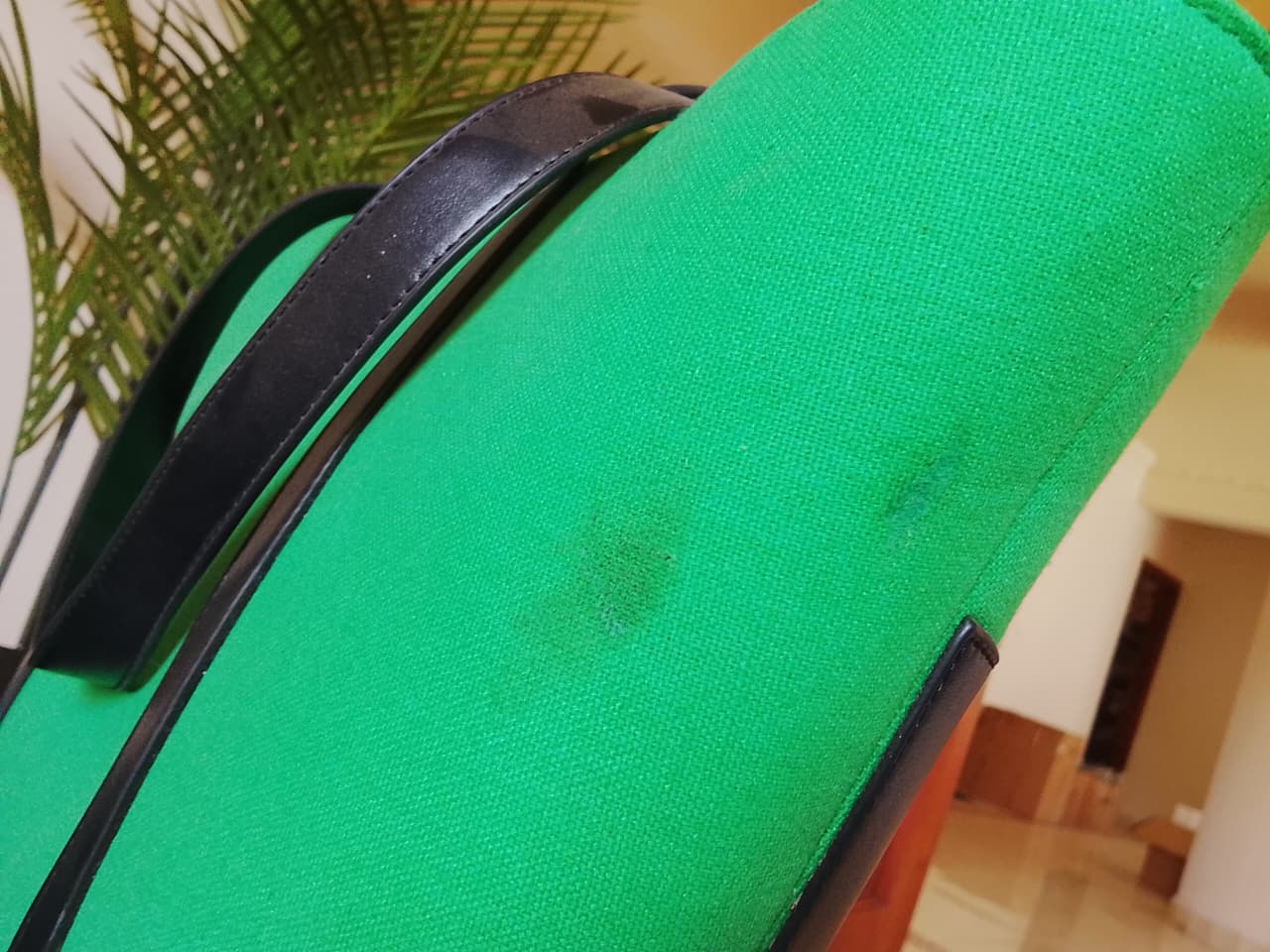 Green | Leather x Canvas Tote (Zero Waste 🌿)