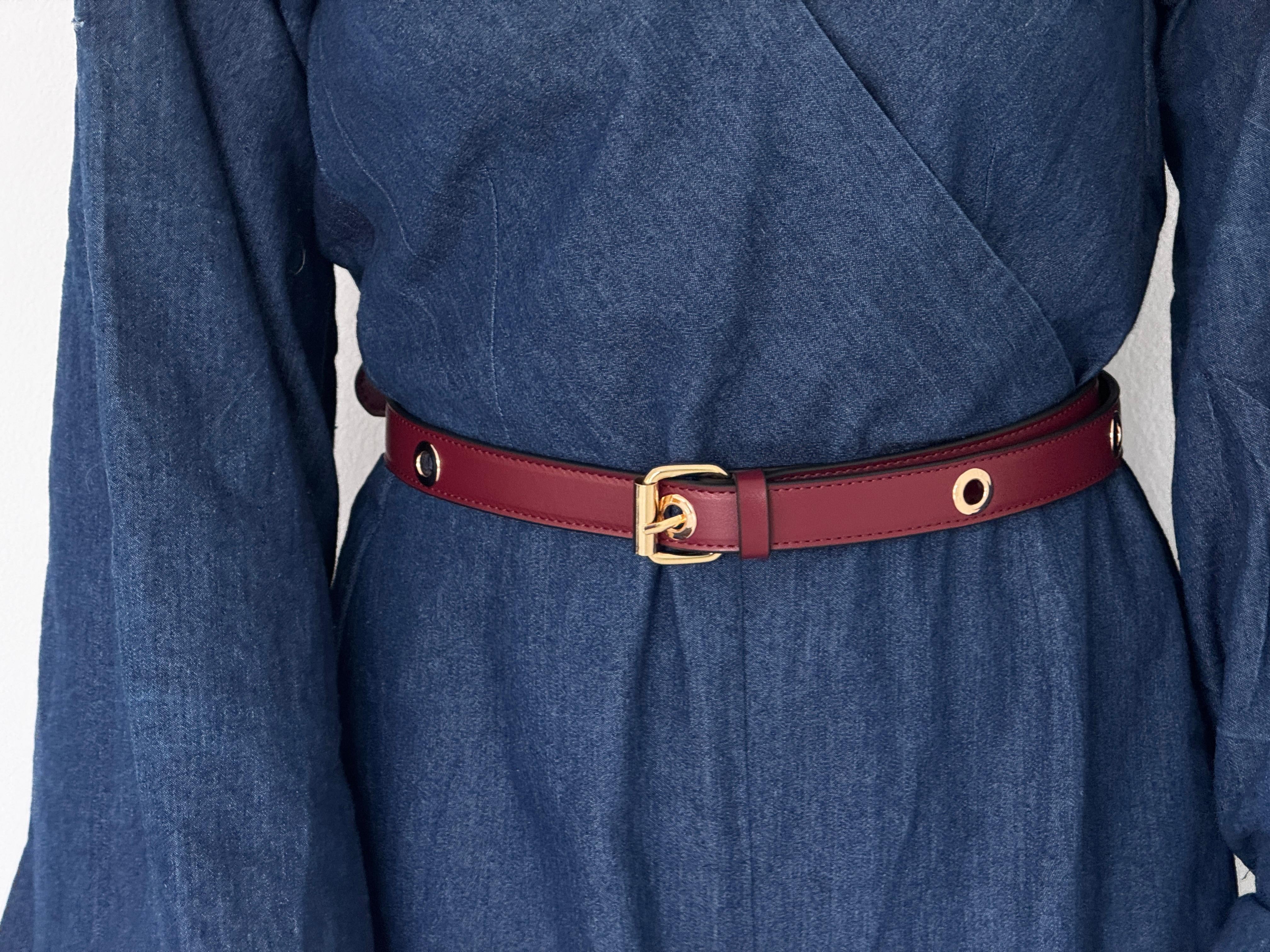 Burgundy | Eyelet Belt