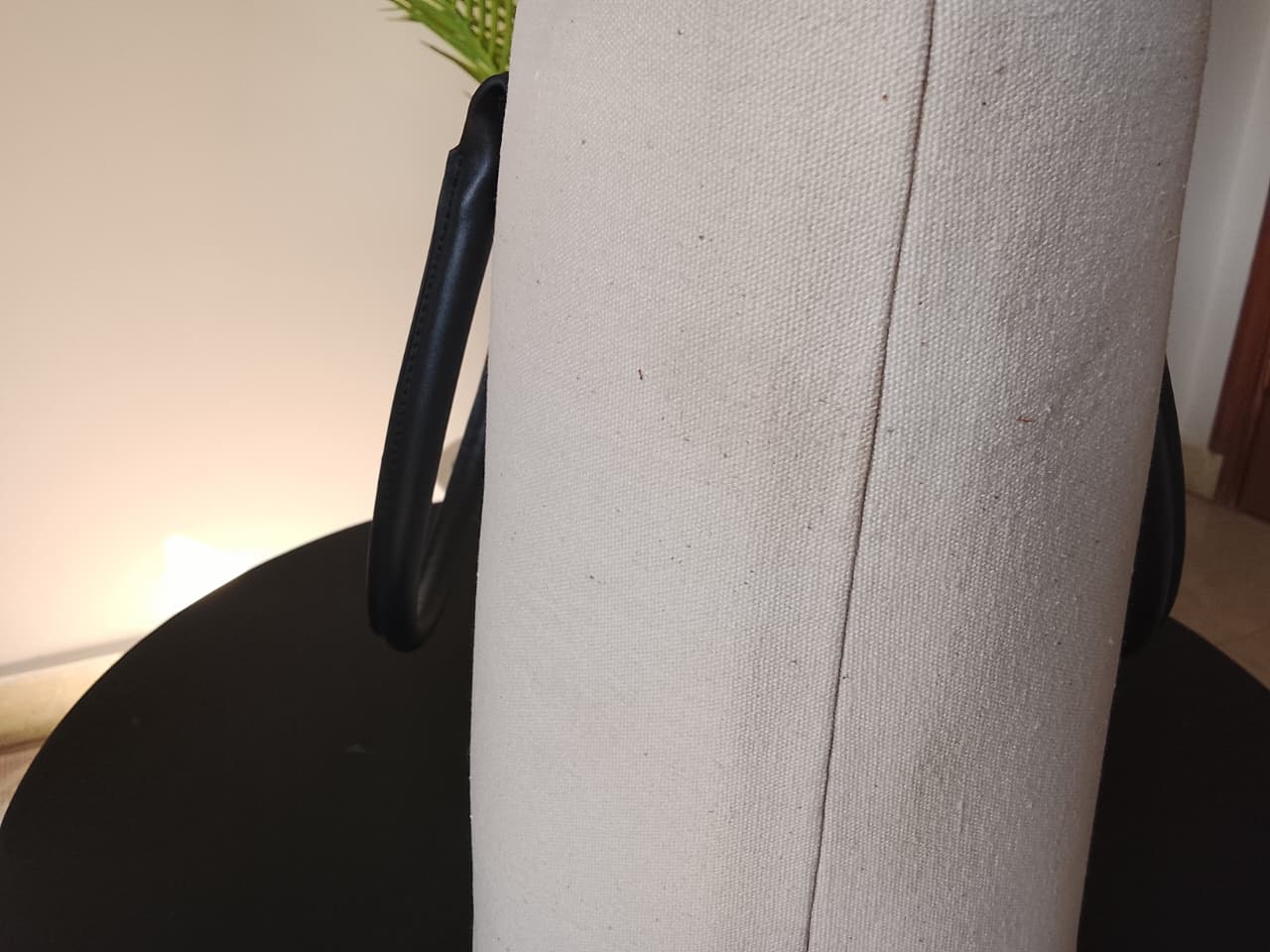 Black x Offwhite | Leather Canvas Bag (Zero Waste 🌿)