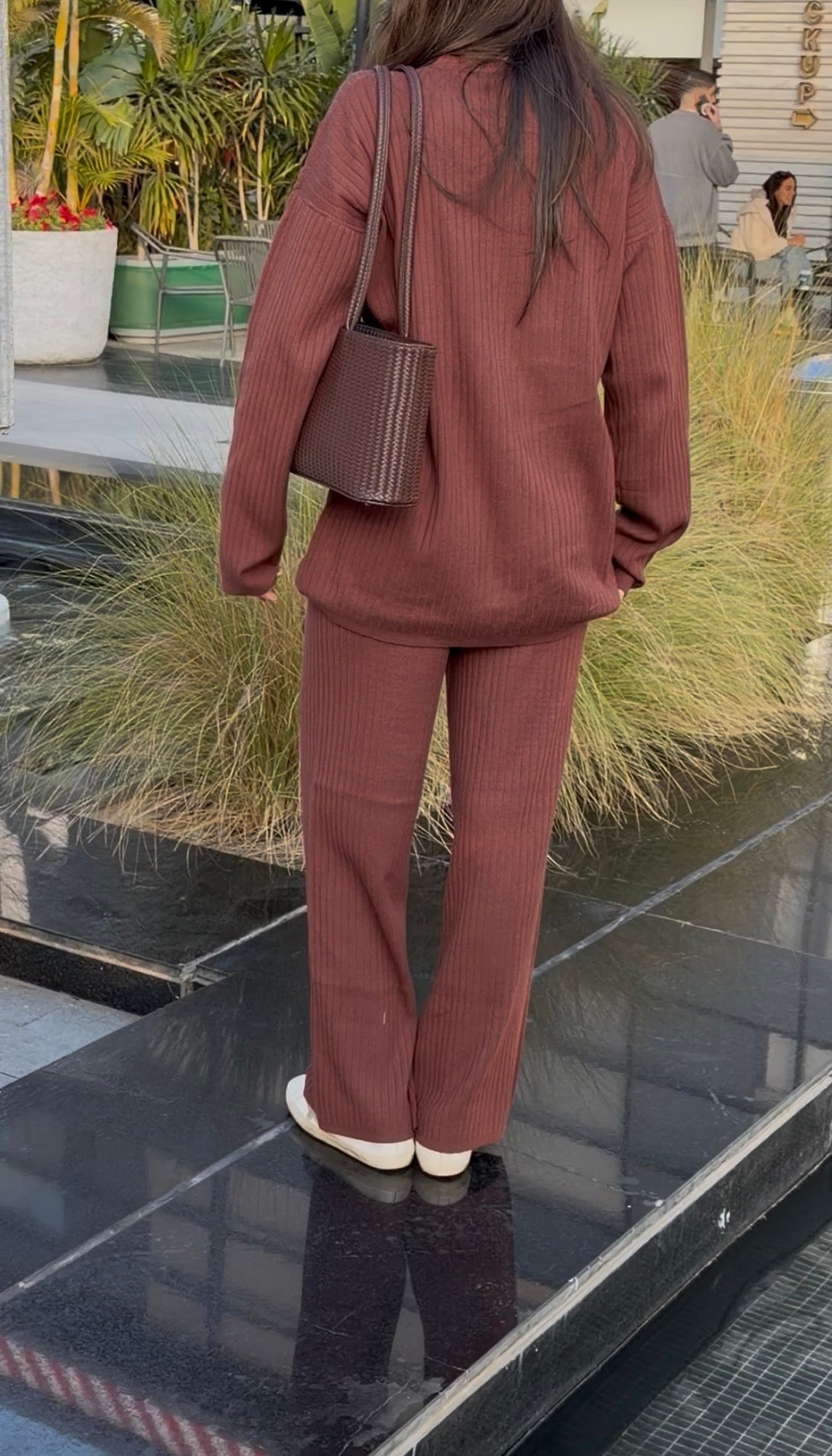 Chocolate Brown | Cardigan & Pants knit Set