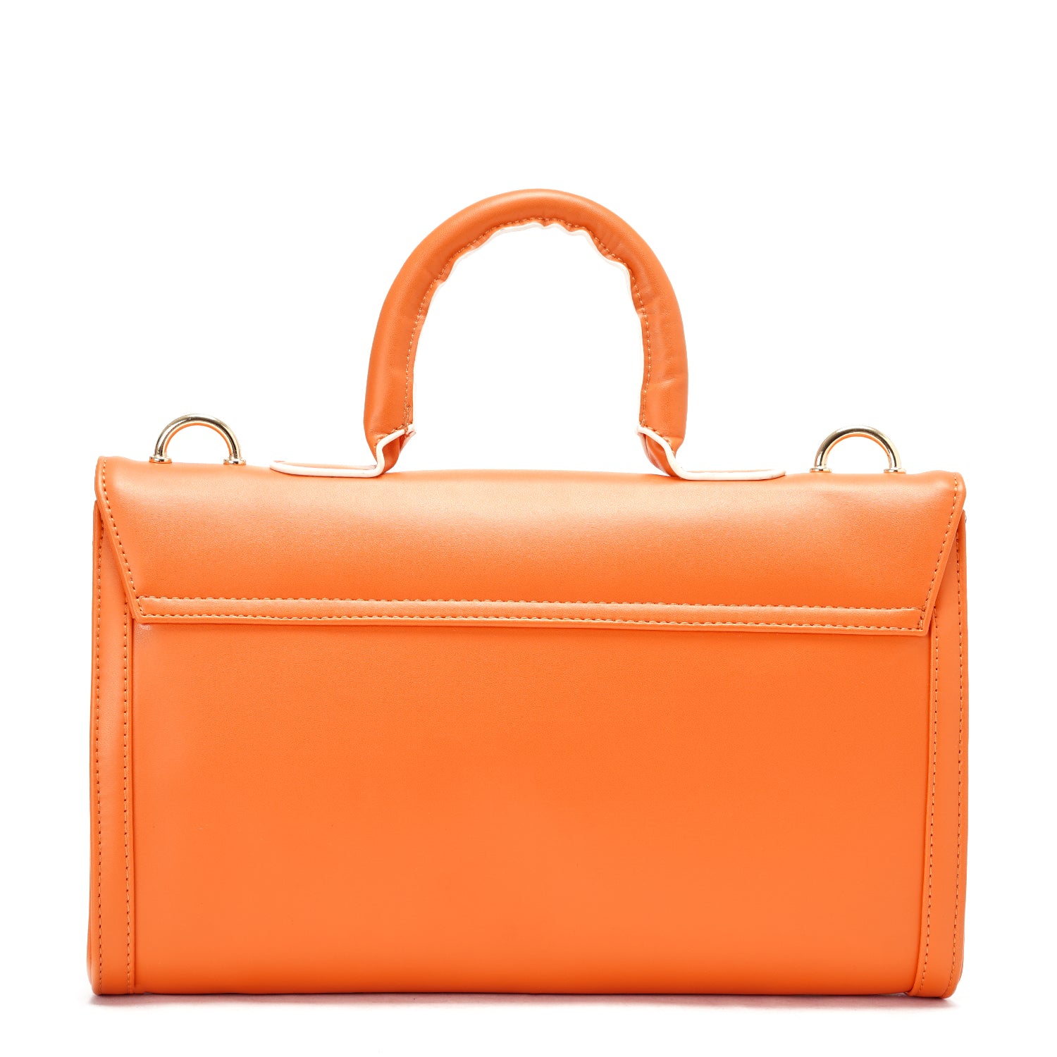 Orange | Leather Crossbody Bag