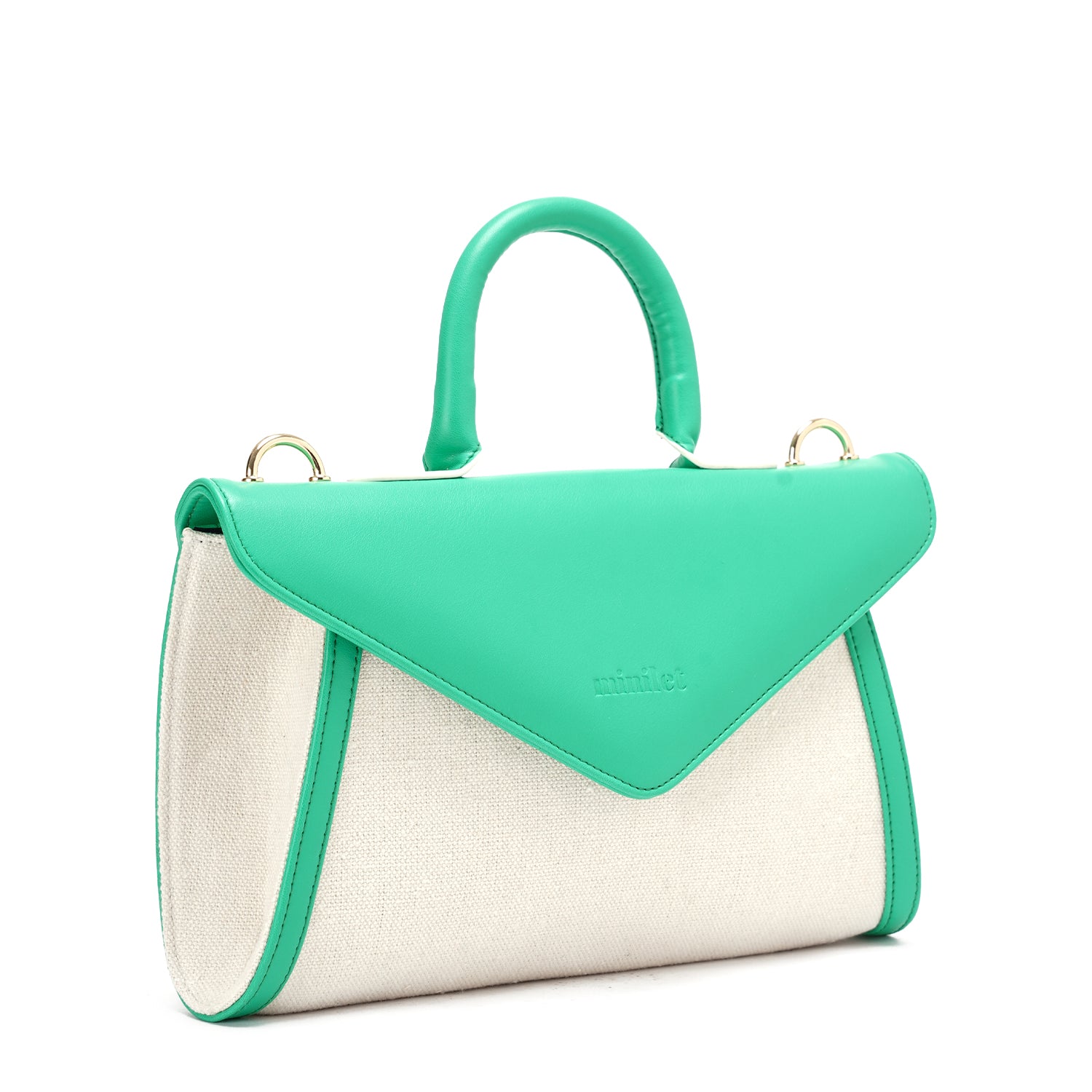 Green x Offwhite | Leather & Canvas Crossbody Bag