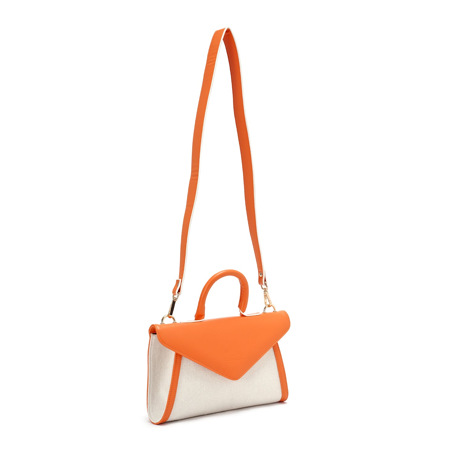 Orange x Offwhite | Leather & Canvas Crossbody Bag