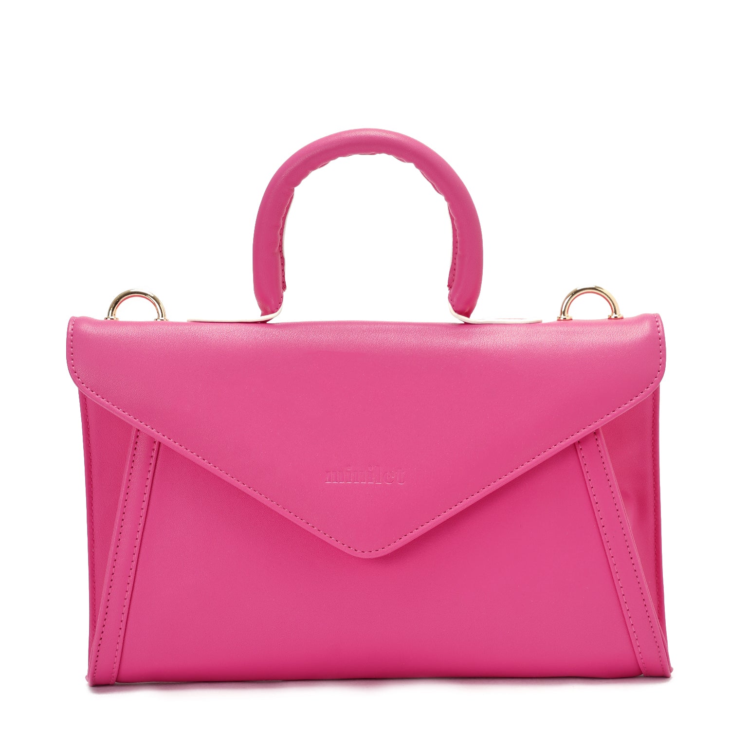 Fuschia | Leather Crossbody Bag