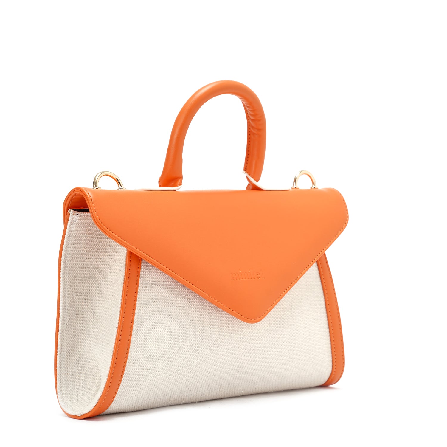 Orange x Offwhite | Leather & Canvas Crossbody Bag