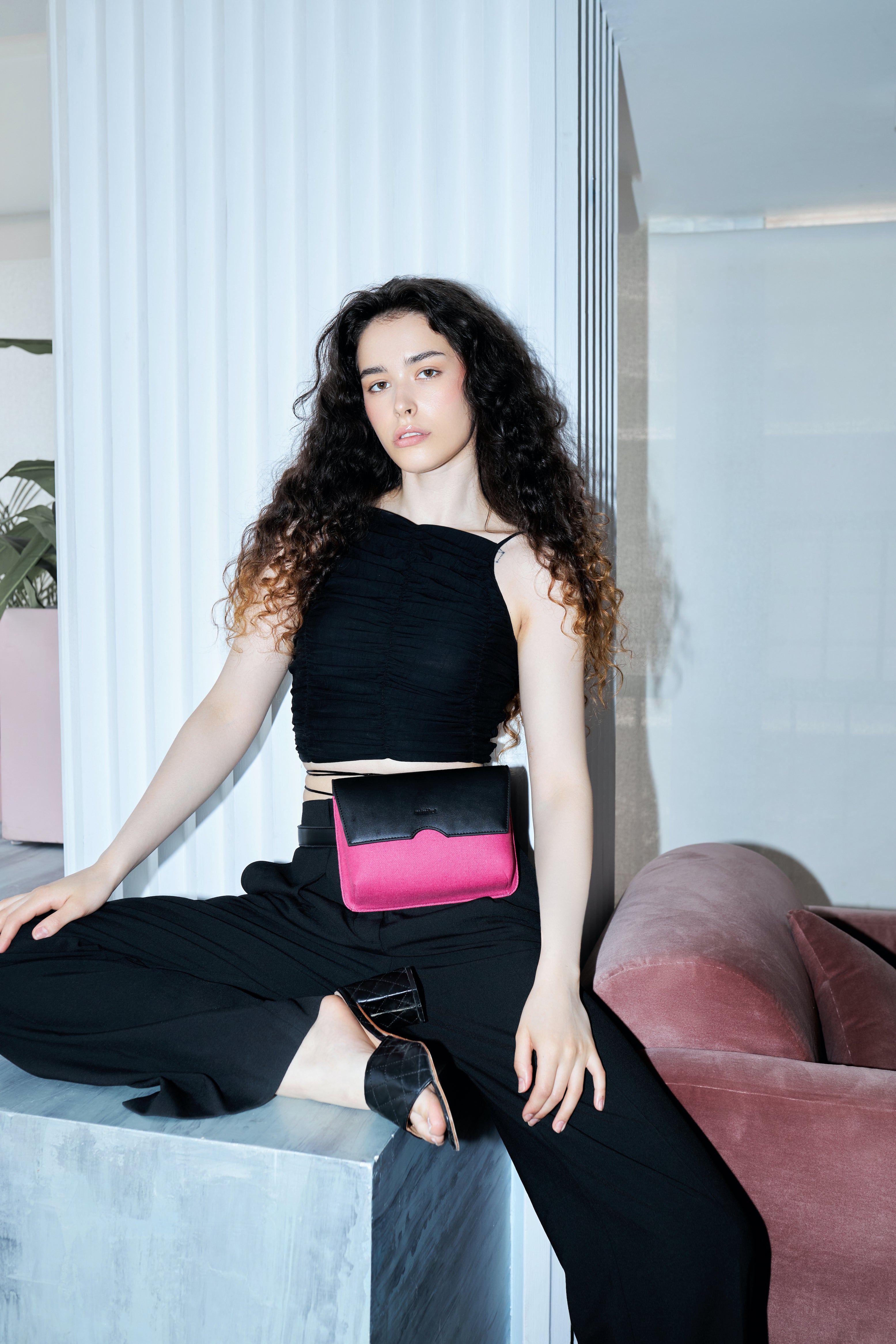 Leather x Canvas Belt Bag