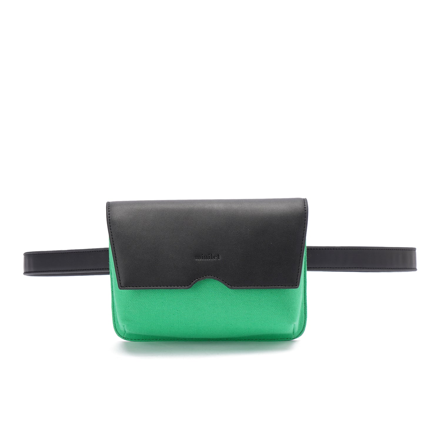 Green | Leather x Canvas Belt Bag
