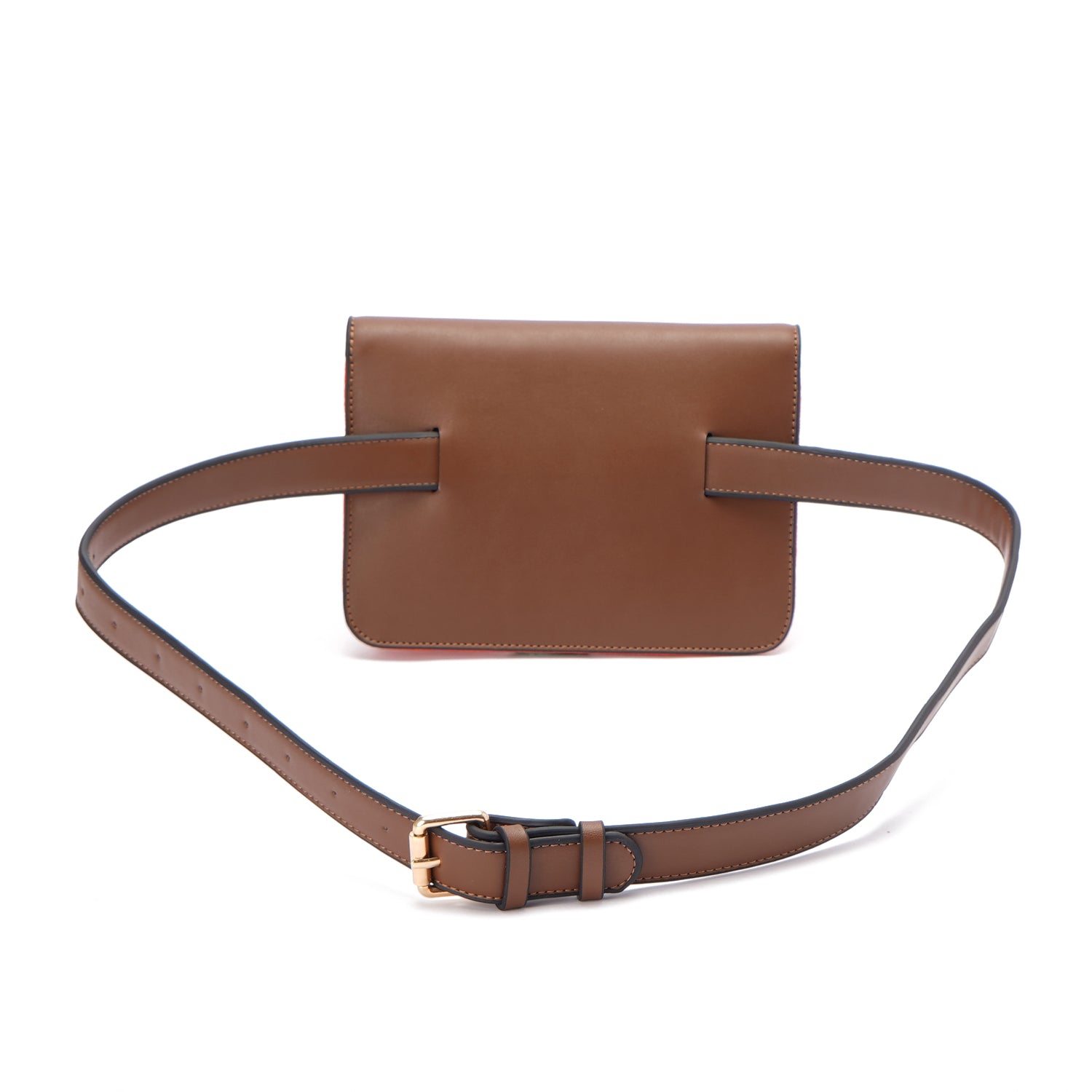 Orange | Leather x Canvas Belt Bag