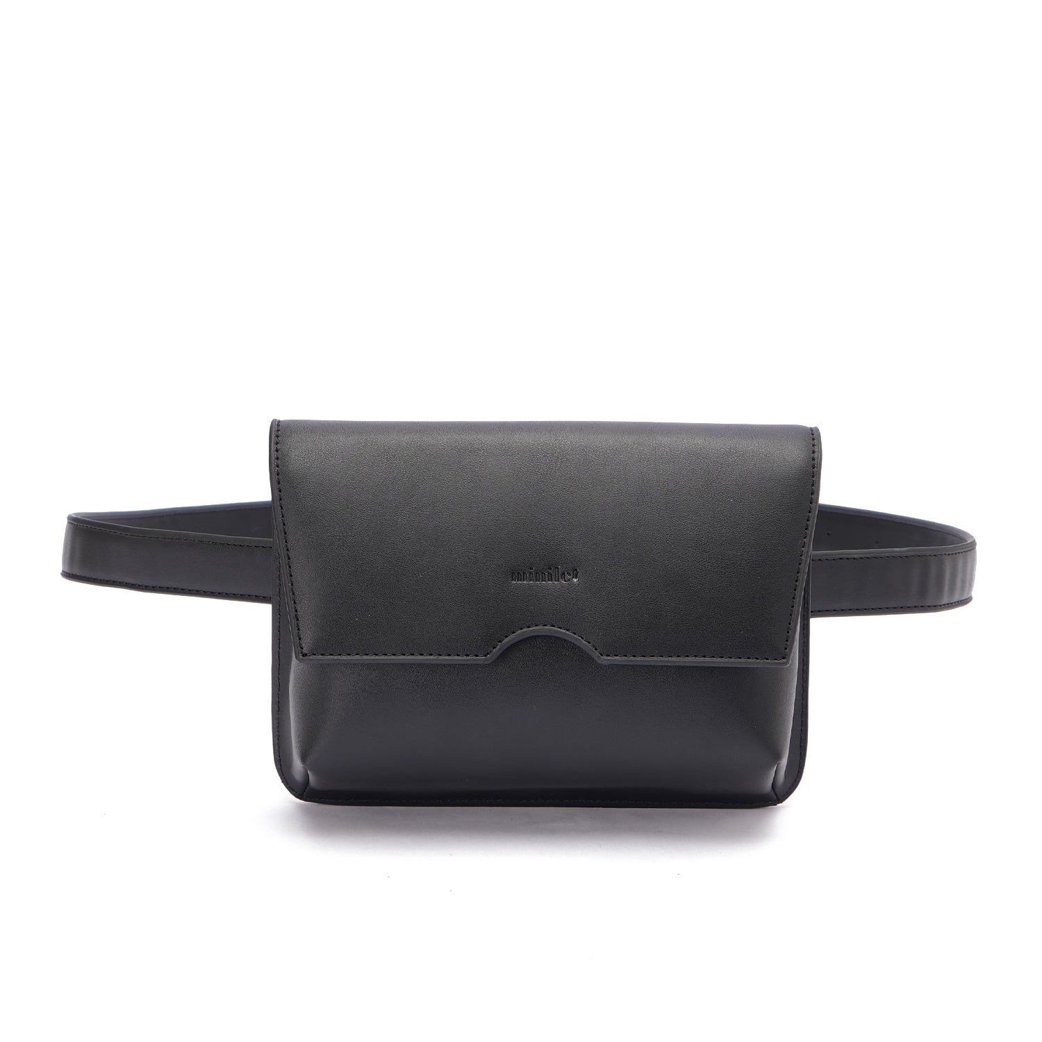 Black Leather Belt Bag
