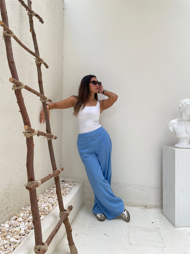 Blue | Linen Pants