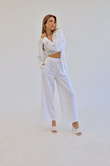 White | Linen Pants