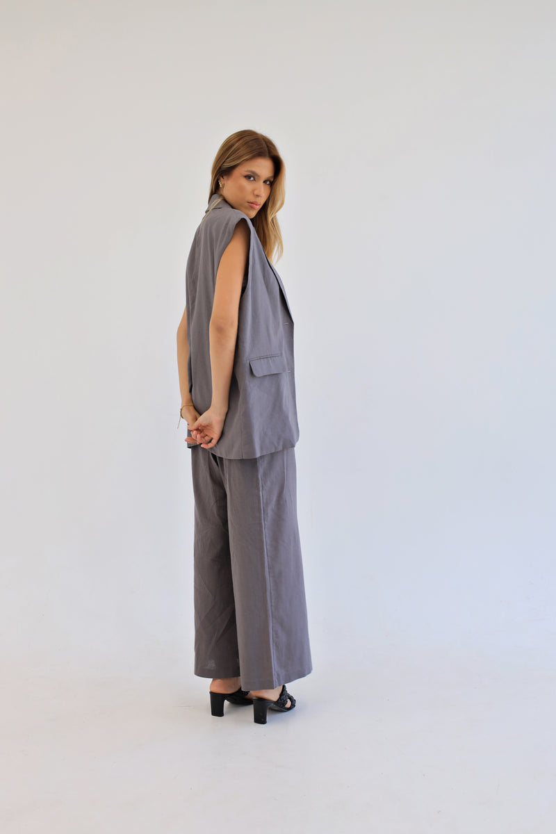 Grey | Linen Pants