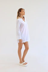 White | Beach Linen Dress