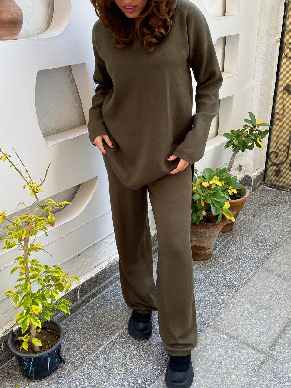 Olive | Comfy knit Set