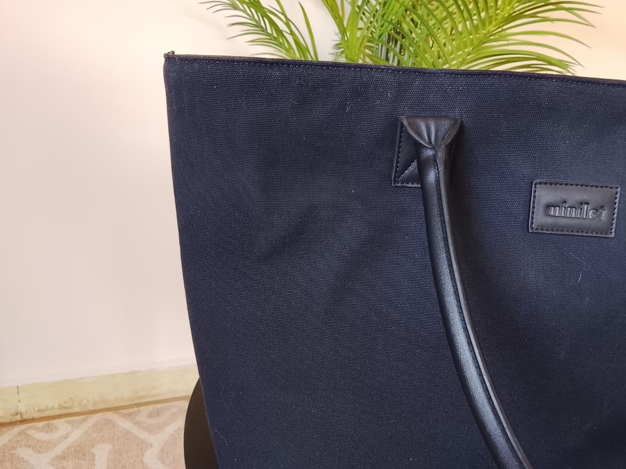 Black * Black | Leather Canvas Bag (Zero Waste 🌿)