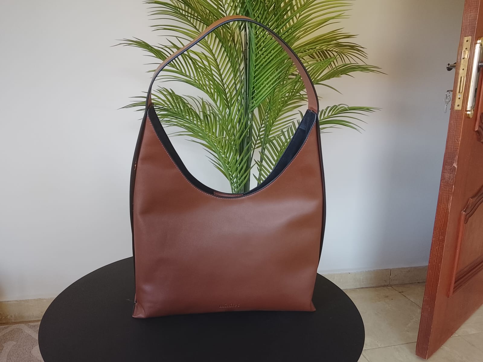 Brown | Leather Bag With Eyelets (Zero Waste 🌿)