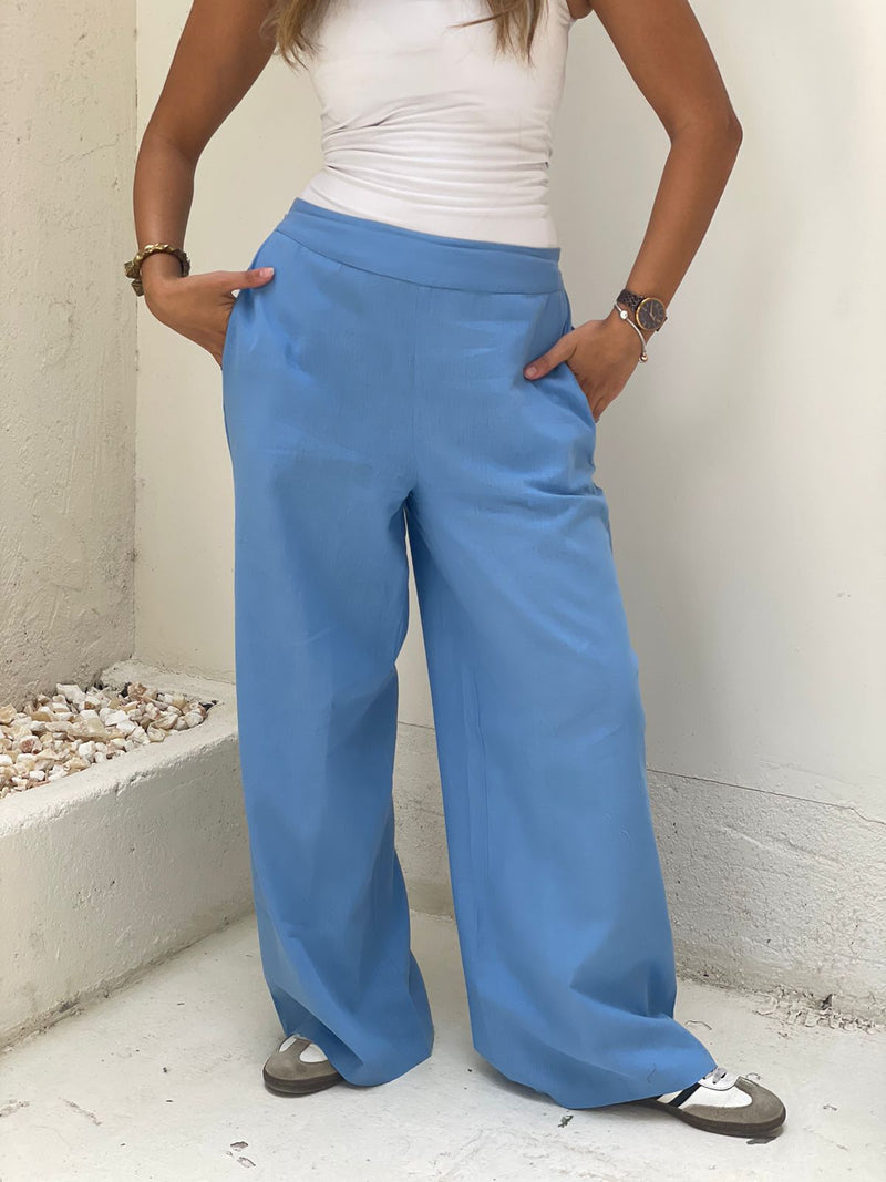 Blue | Linen Pants