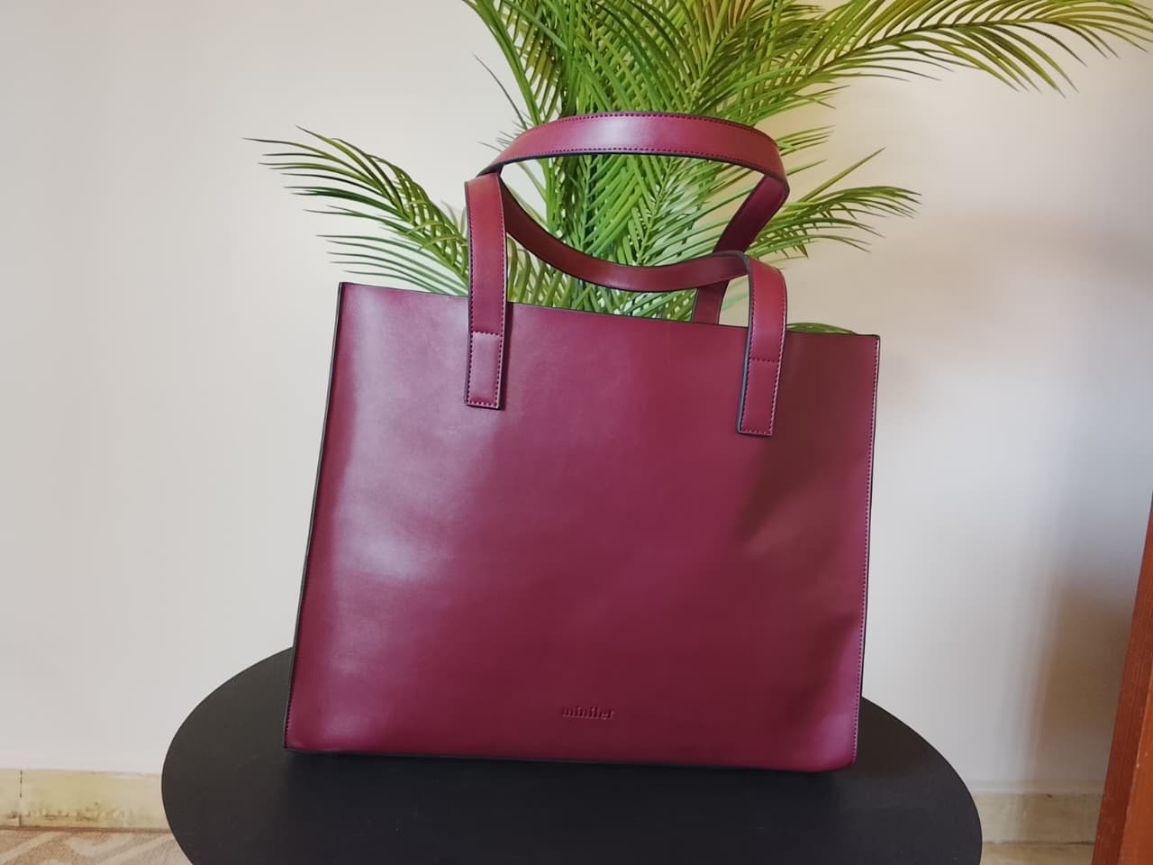 Burgundy | Large Basic Tote(Zero Waste 🌿)