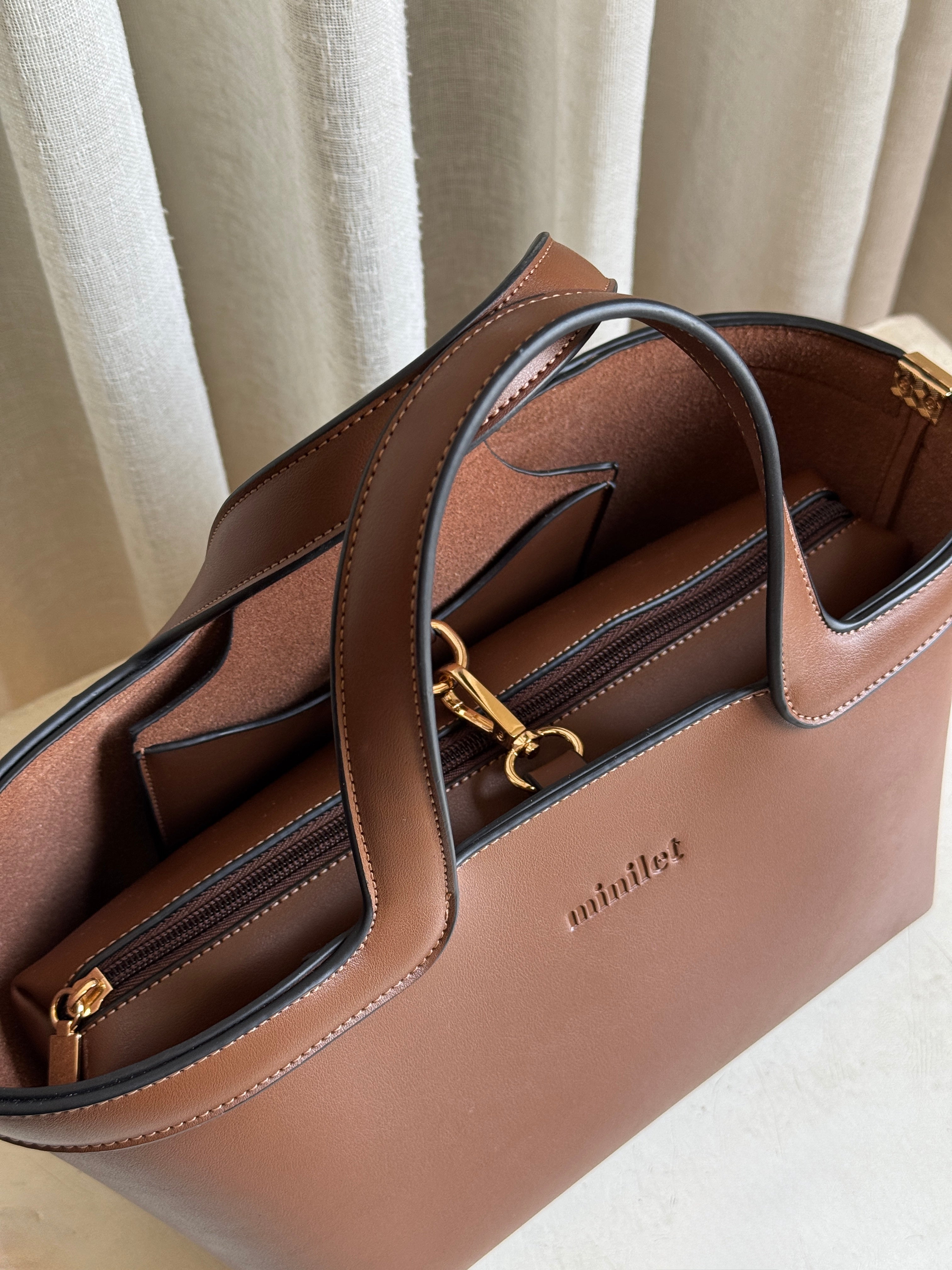 Brown | mini bag in bag (New⚡️)
