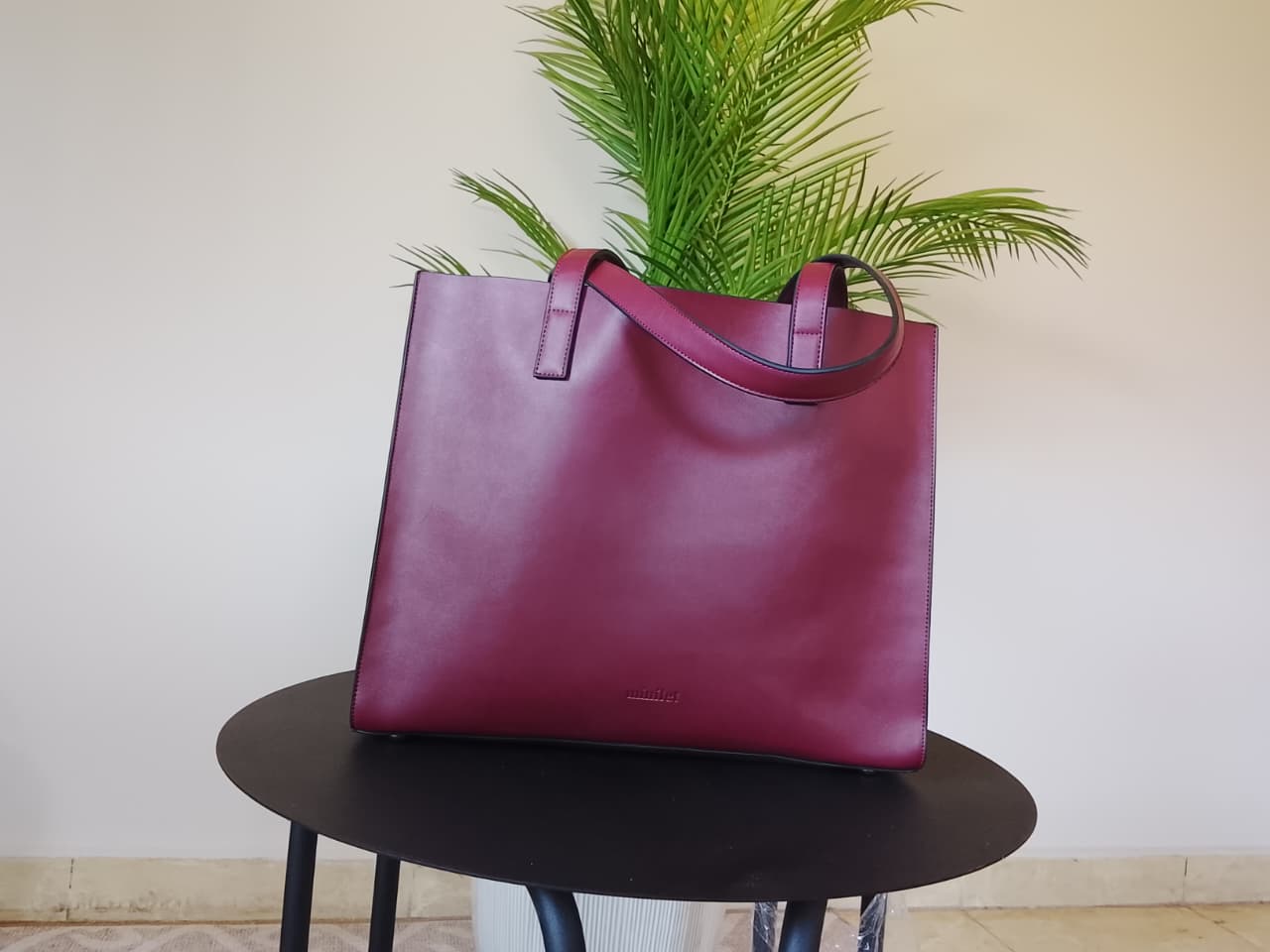 Burgundy | Large Basic Tote(Zero Waste 🌿)