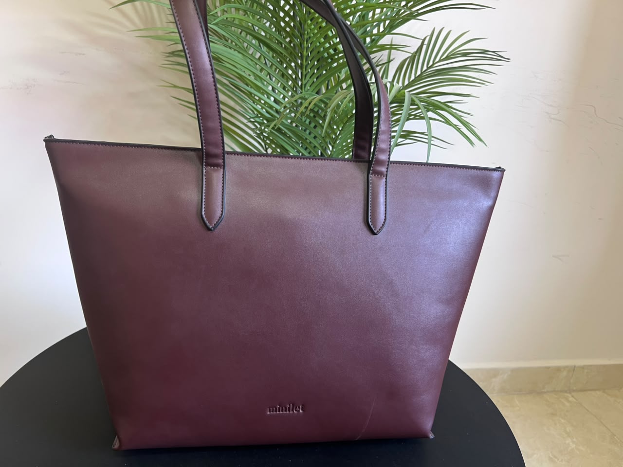 Dark Brown| Zipper Classic Tote (Zero Waste 🌿)